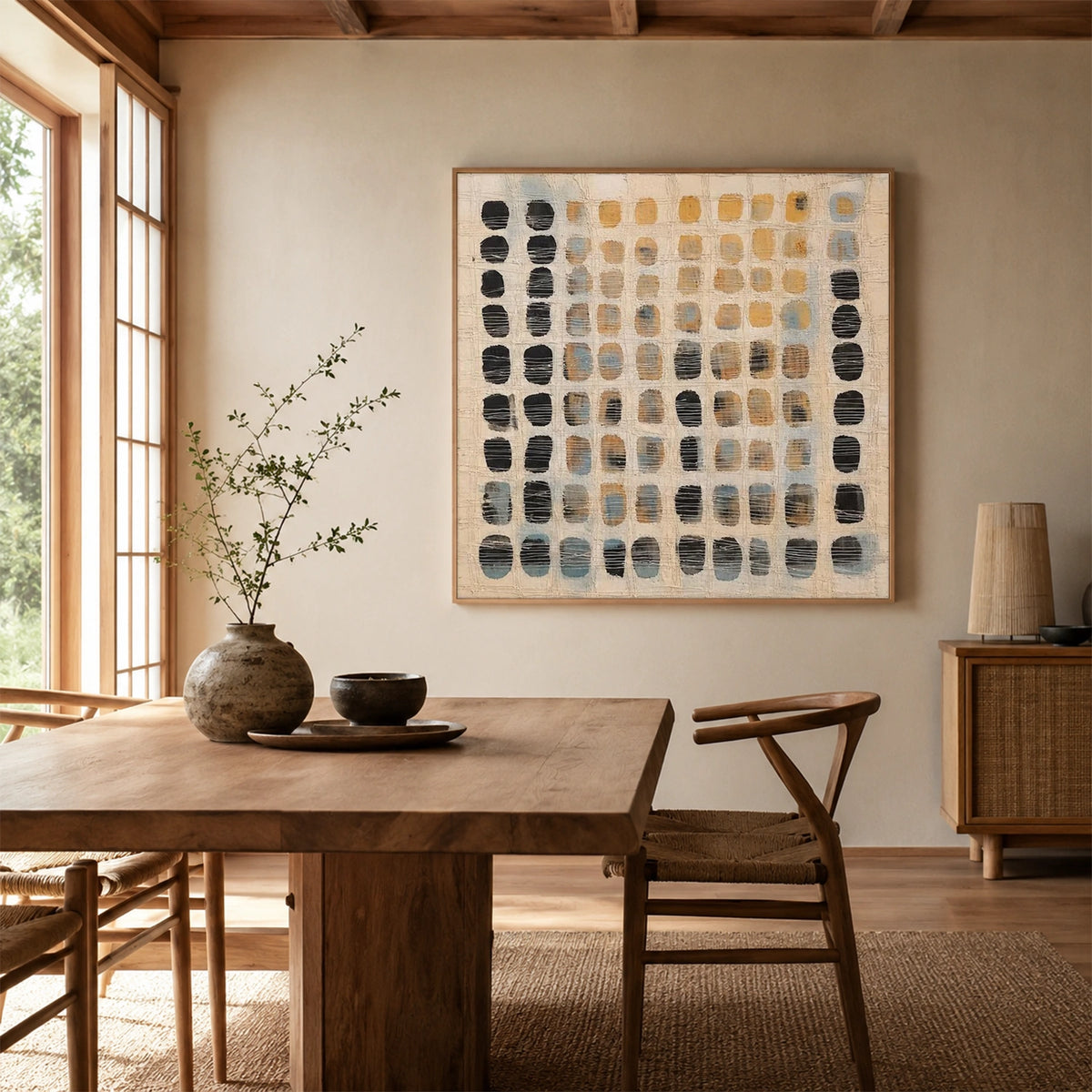 Wabi Sabi Abstract Canvas Art #WA278