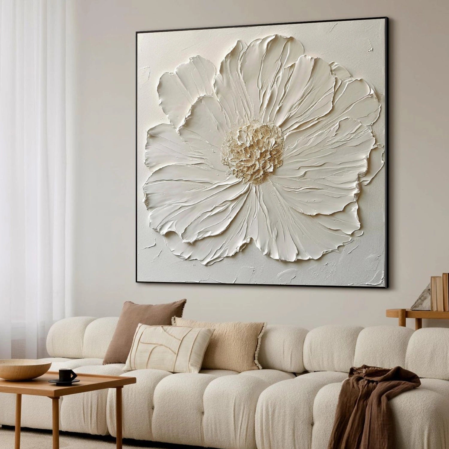 Tree And Flower Abstract Textured Wall Art #TF182