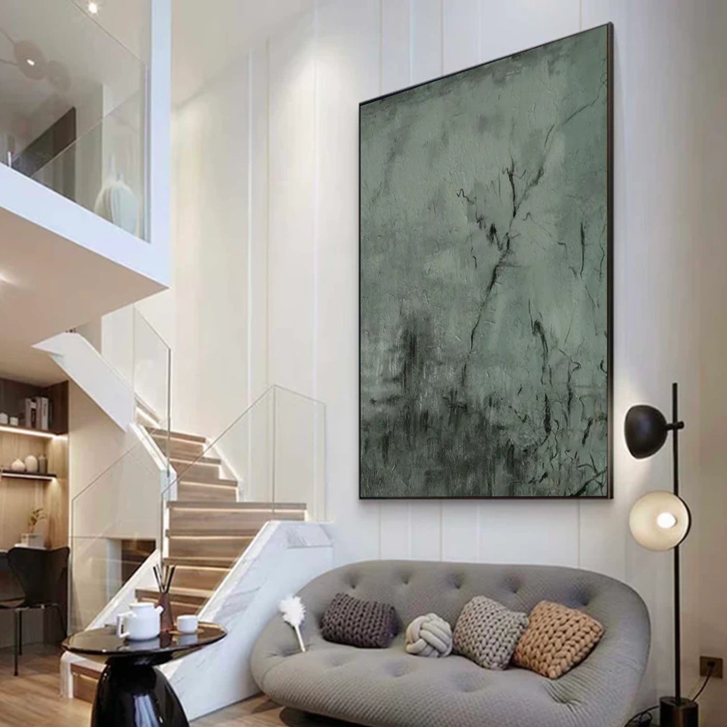 Green Abstract Wall Art #AW140