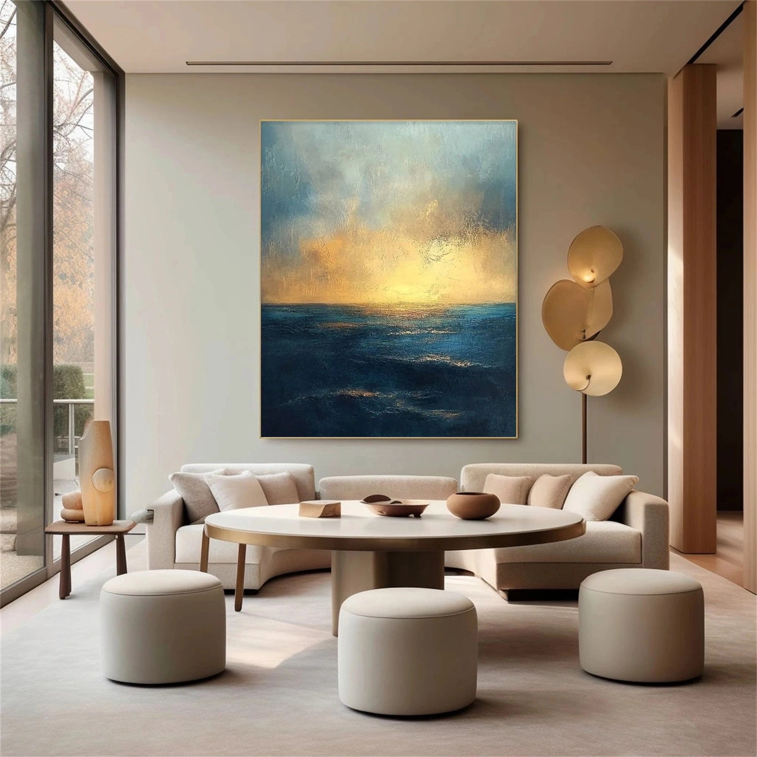 Sky And Ocean Abstract Wall Art #SO281