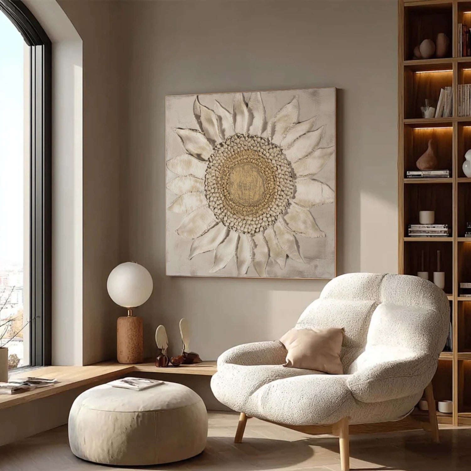 Tree And Flower Abstract Textured Wall Art #TF209