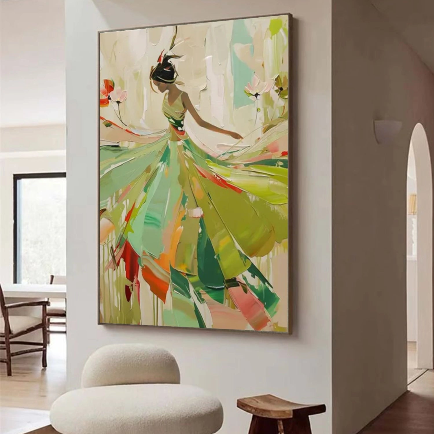 Colorful Abstract Portrait Textured Wall Art #WP015