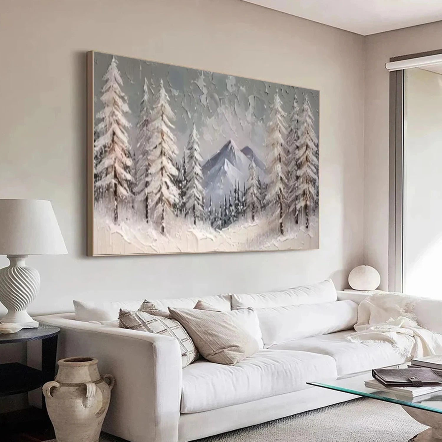 Minimalist Mountain Textured Canvas Art #WT202