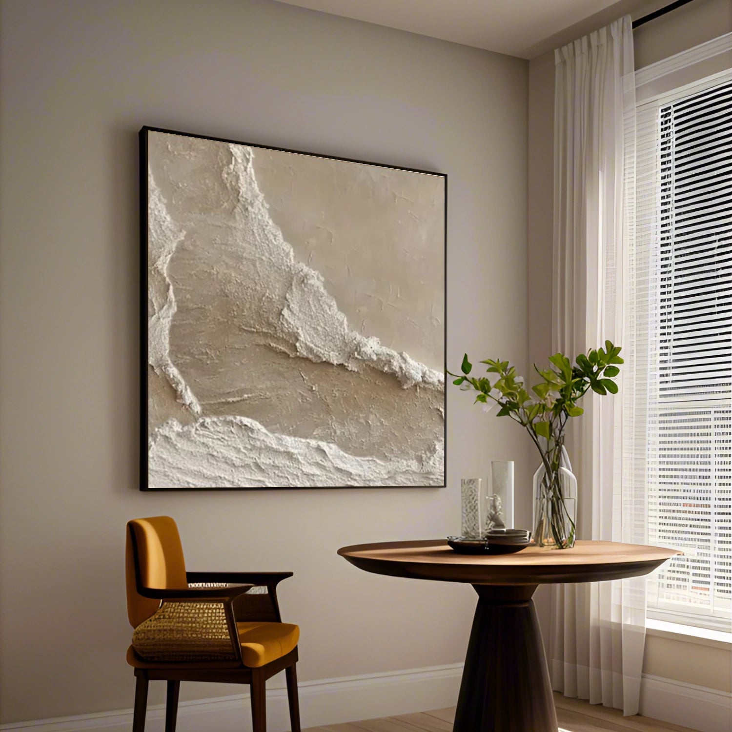 Sky And Ocean Abstract Textured Wall Art #SO283