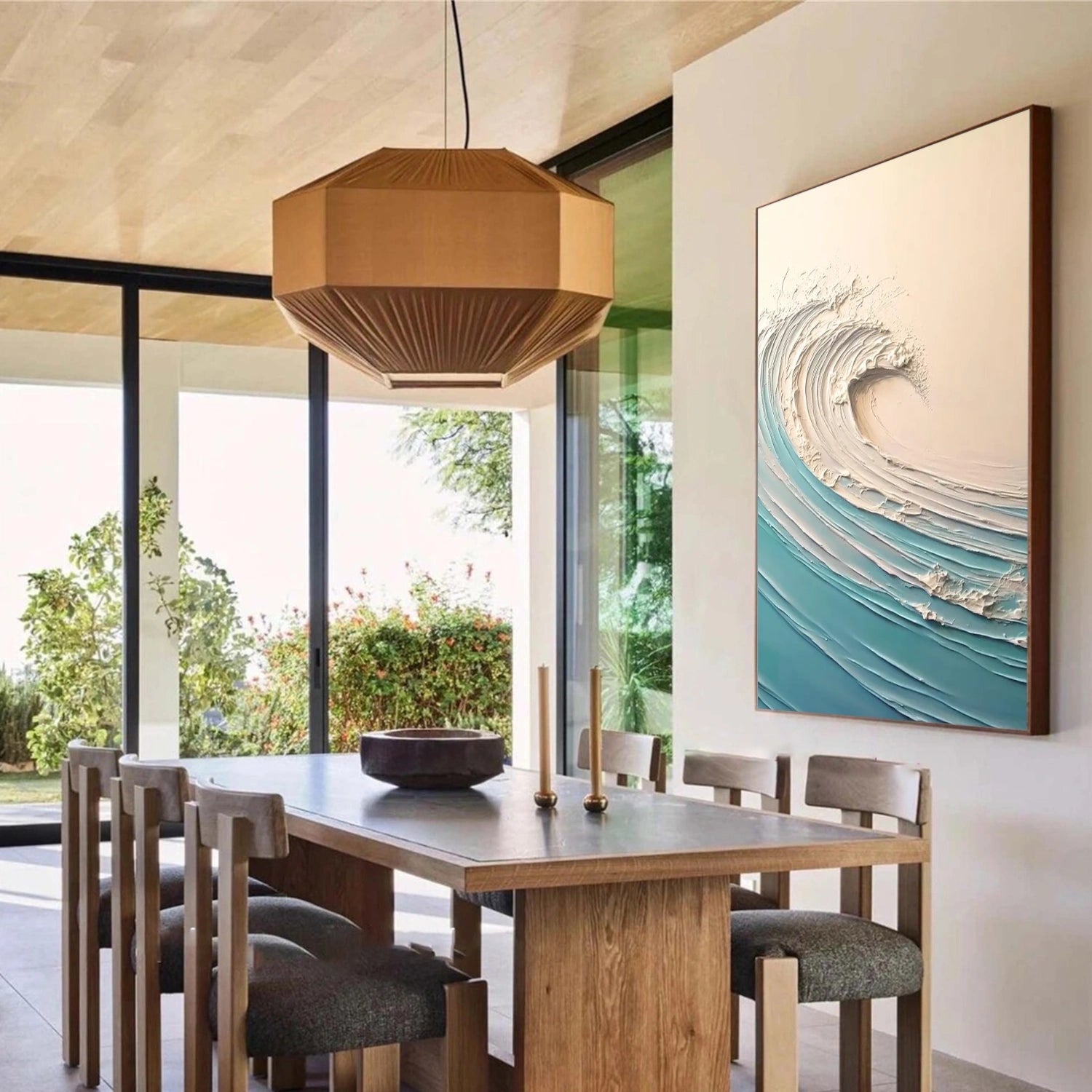 Sky And Ocean Abstract Textured Wall Art #SO284