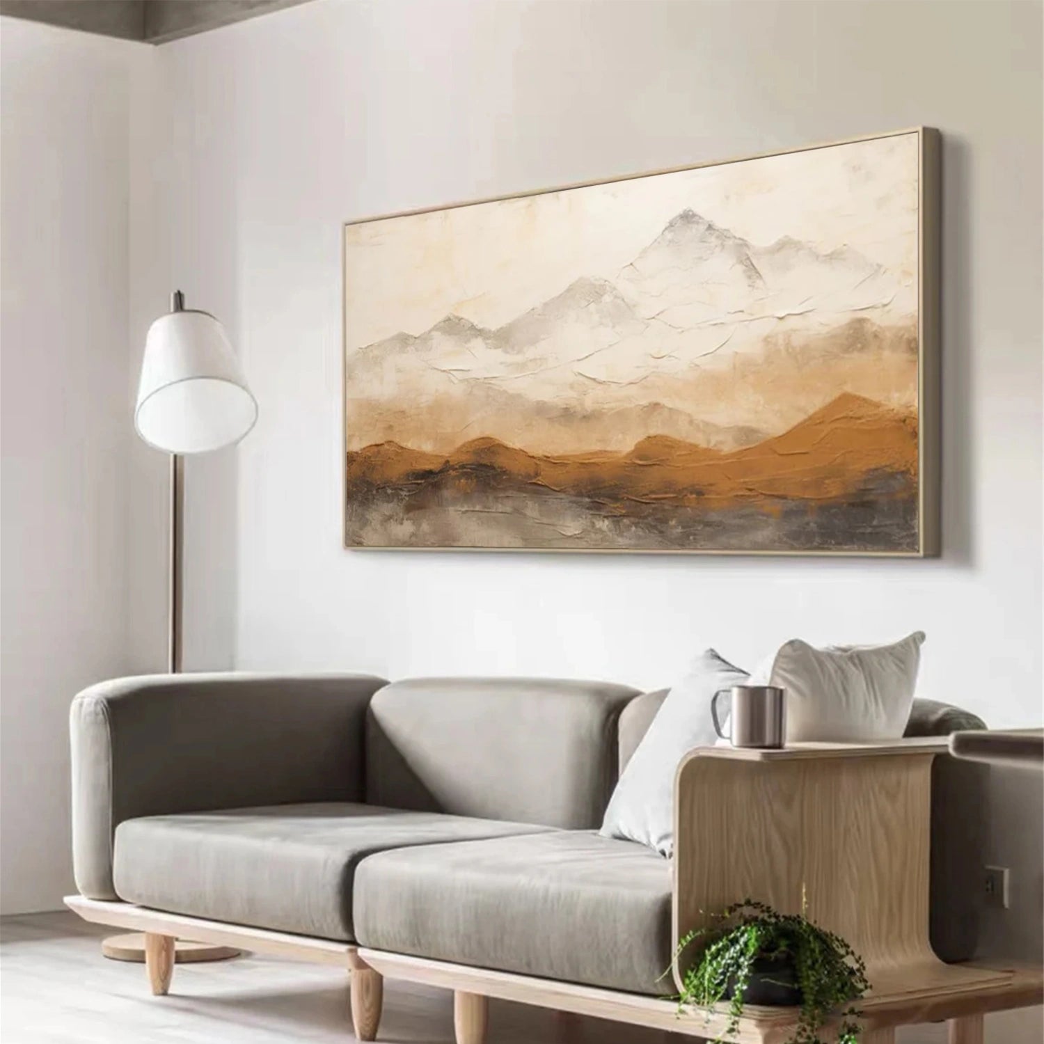 Abstract Mountain Textured Canvas Art #WT215