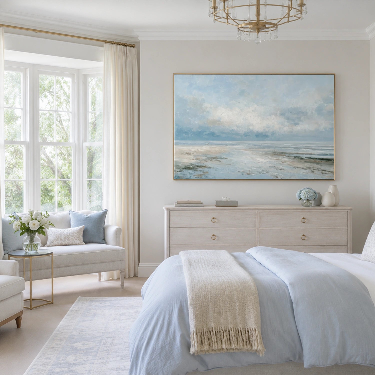 Sky And Ocean Abstract Wall Art #SO435