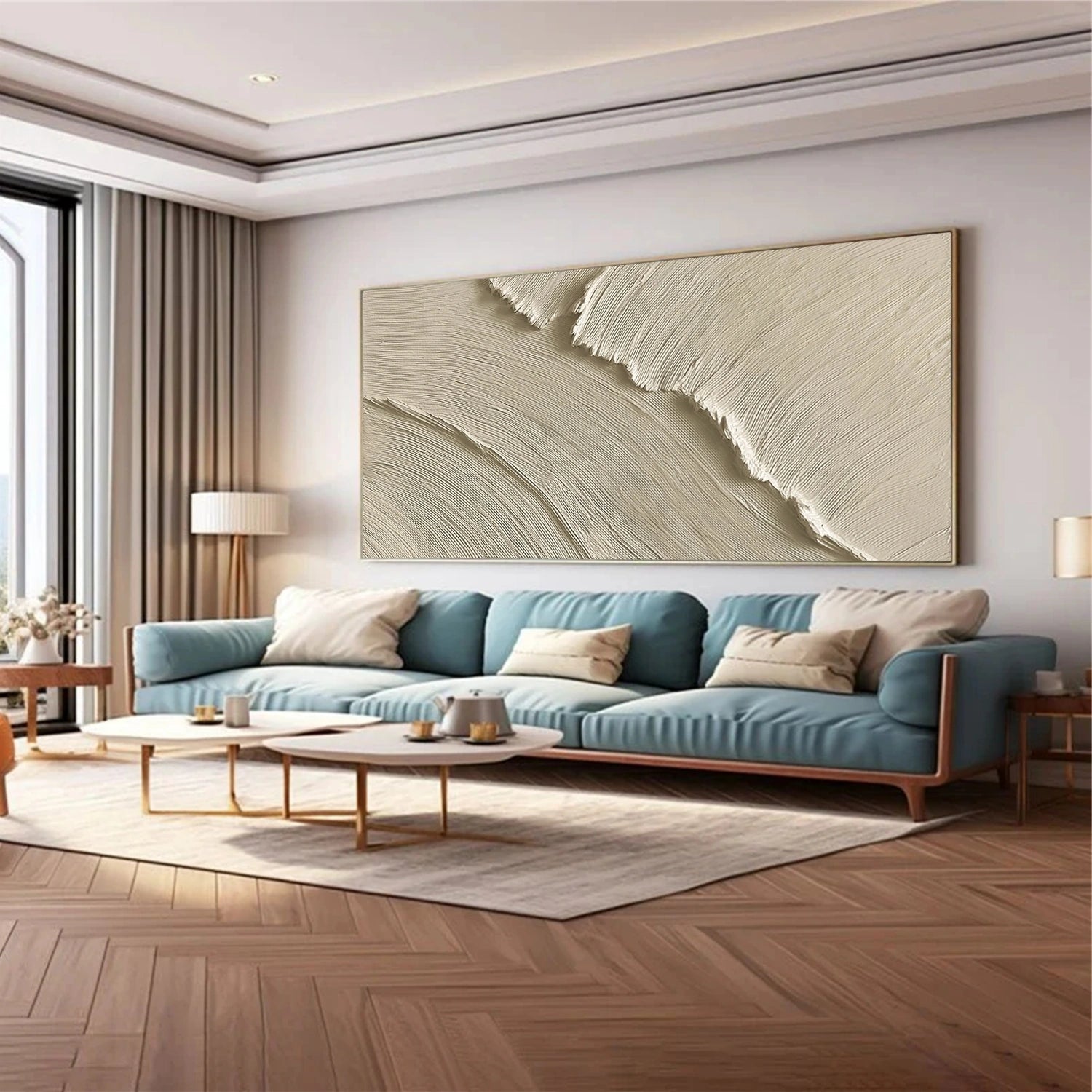 Beige Textured Minimalist Wall Art #WT246