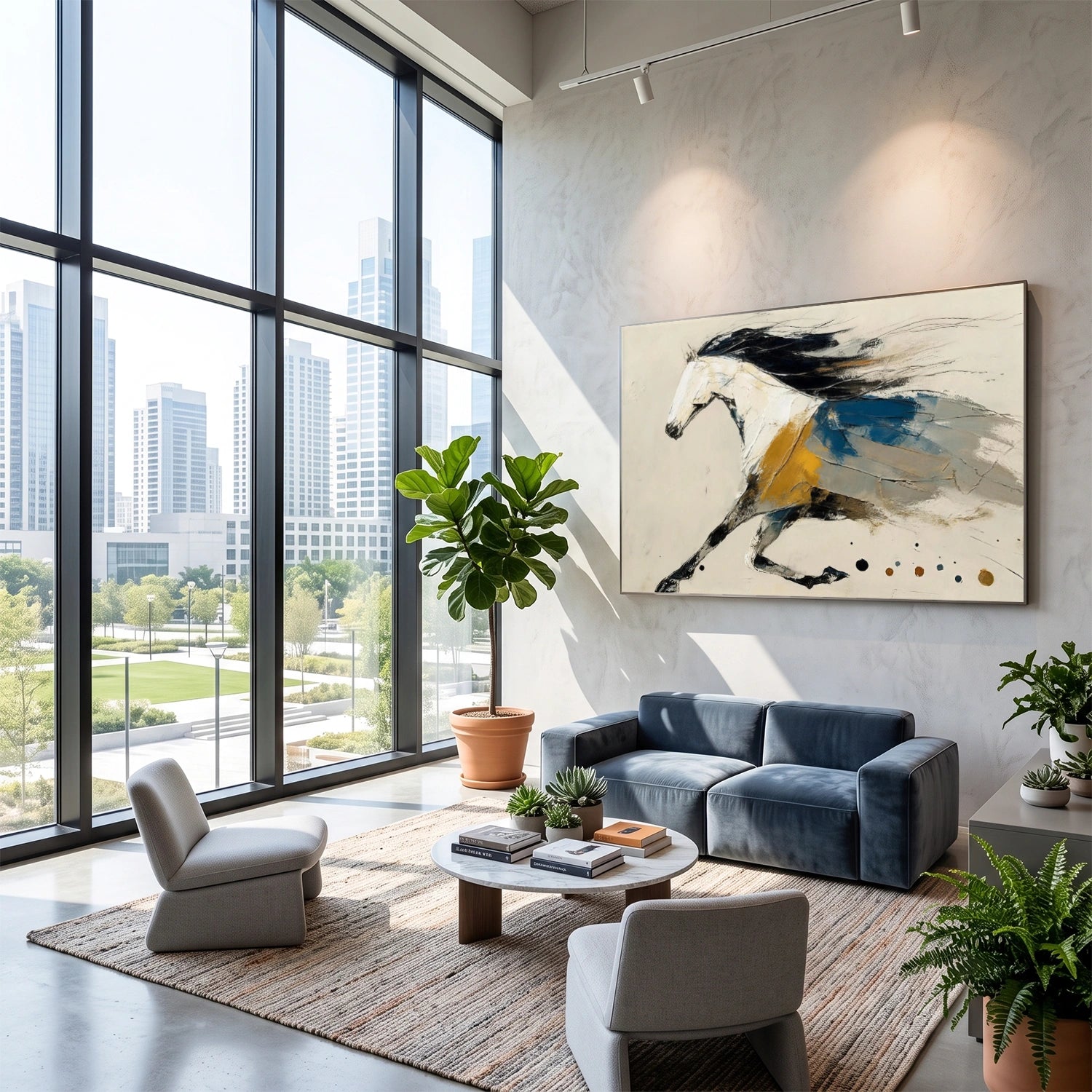 Abstract Animal Art Horse Wall Art #AT086