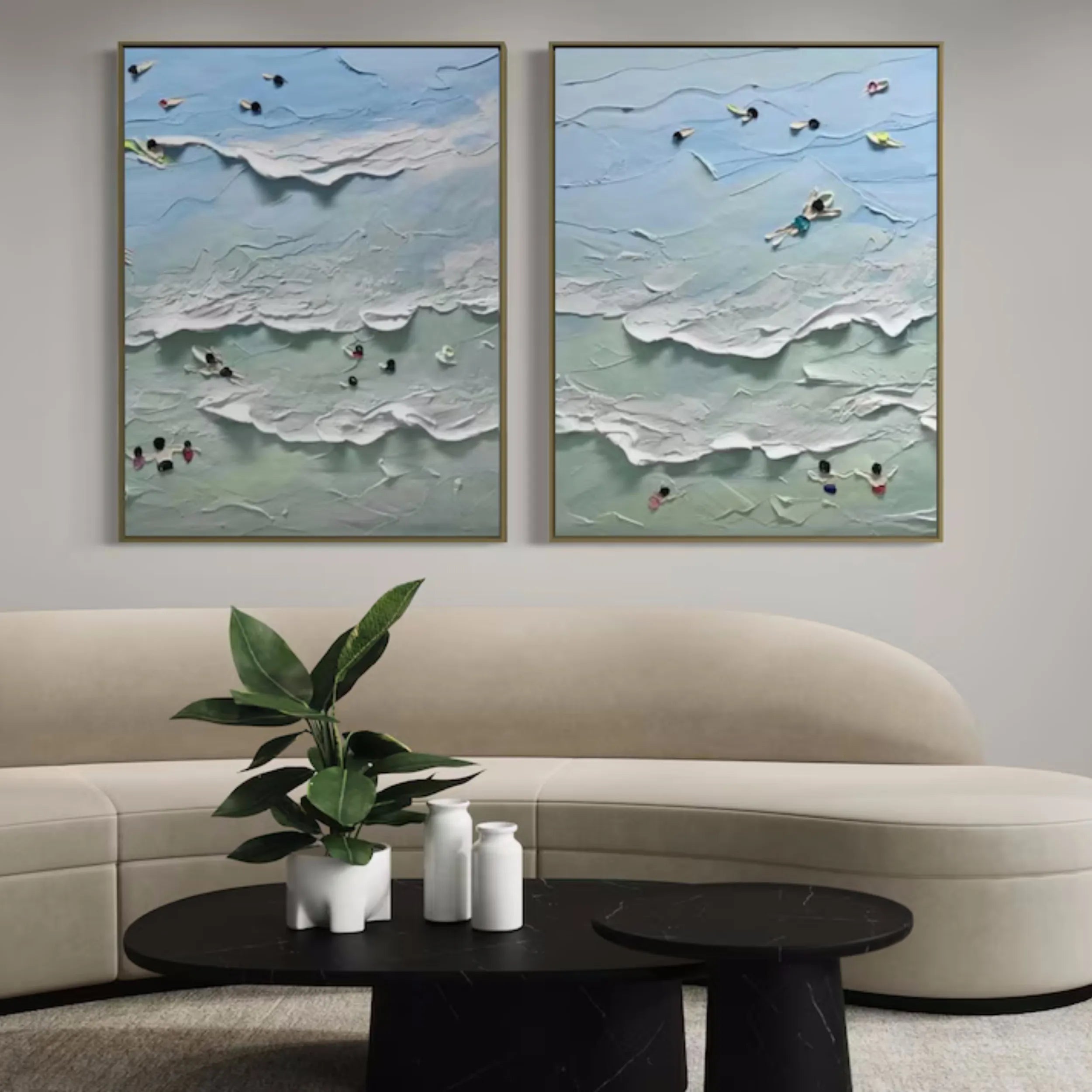 Sky And Ocean Painting Set of 2 #SO133