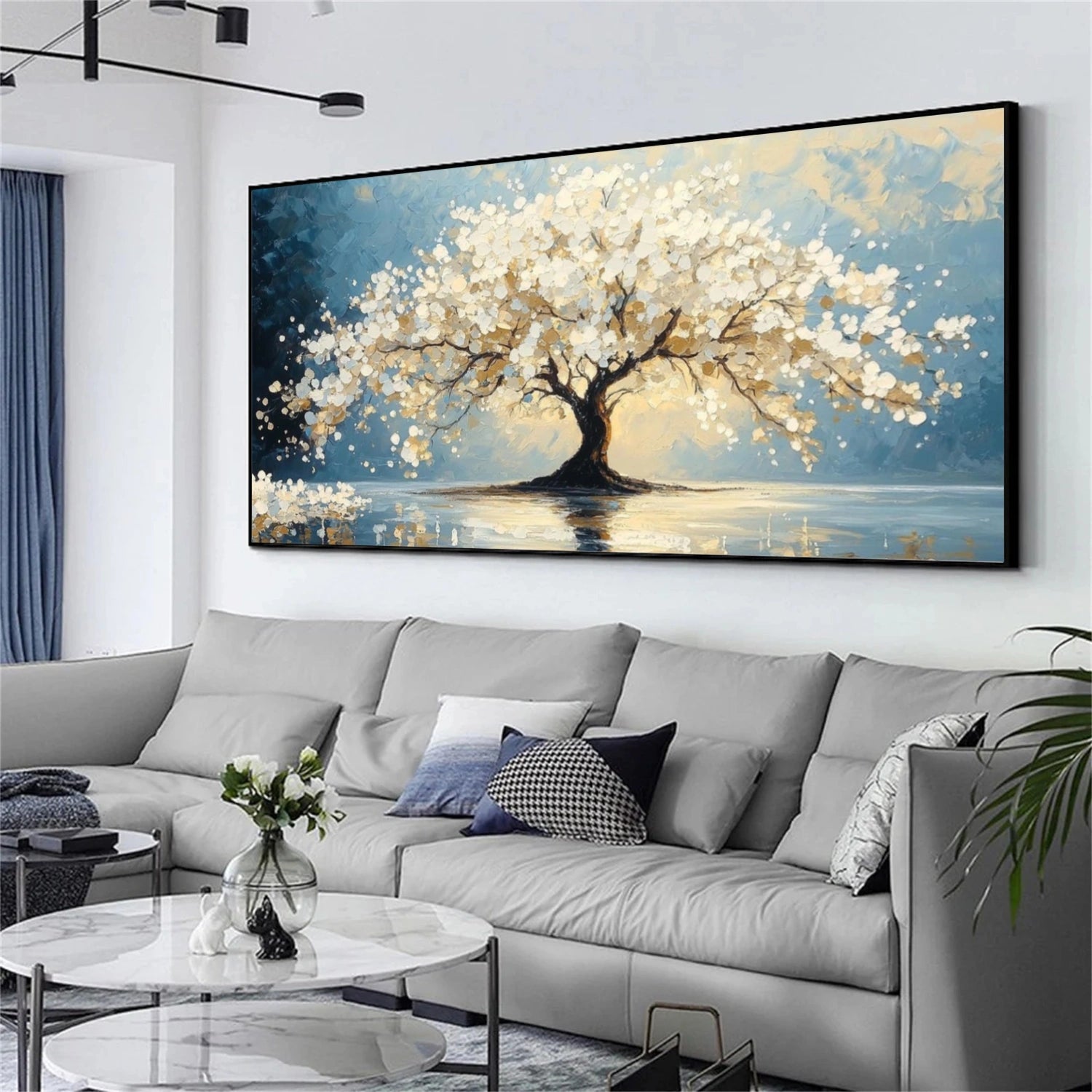 Tree And Flower Abstract Wall Art #TF207