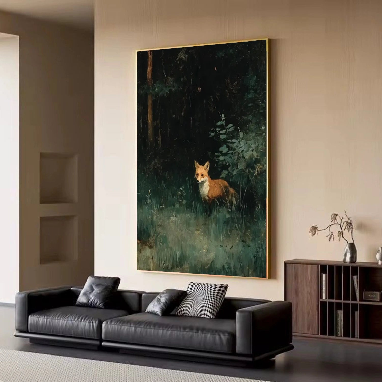 Abstract Animal Art Fox Wall Art #AT080