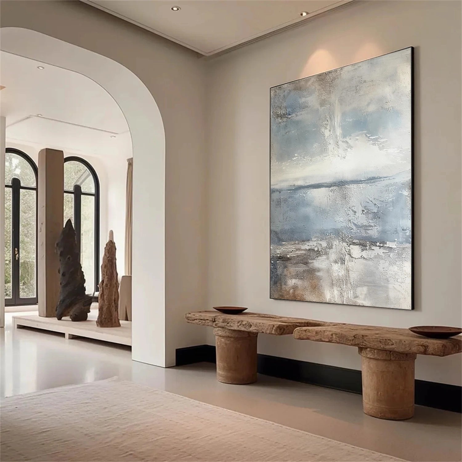 Wabi Sabi Abstract Textured Canvas Art #WA232