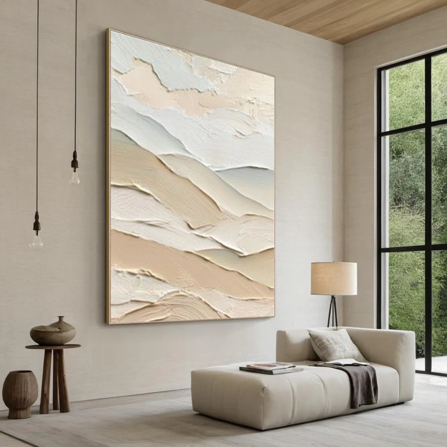 Abstract Mountain Textured Canvas Art #WT239