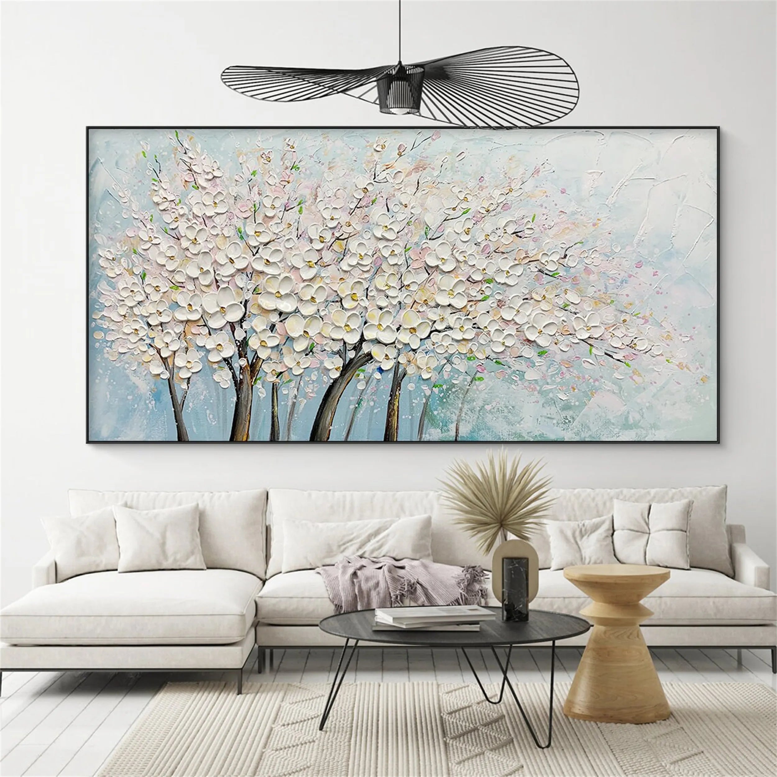 Colorful Tree And Flower Painting #TF029
