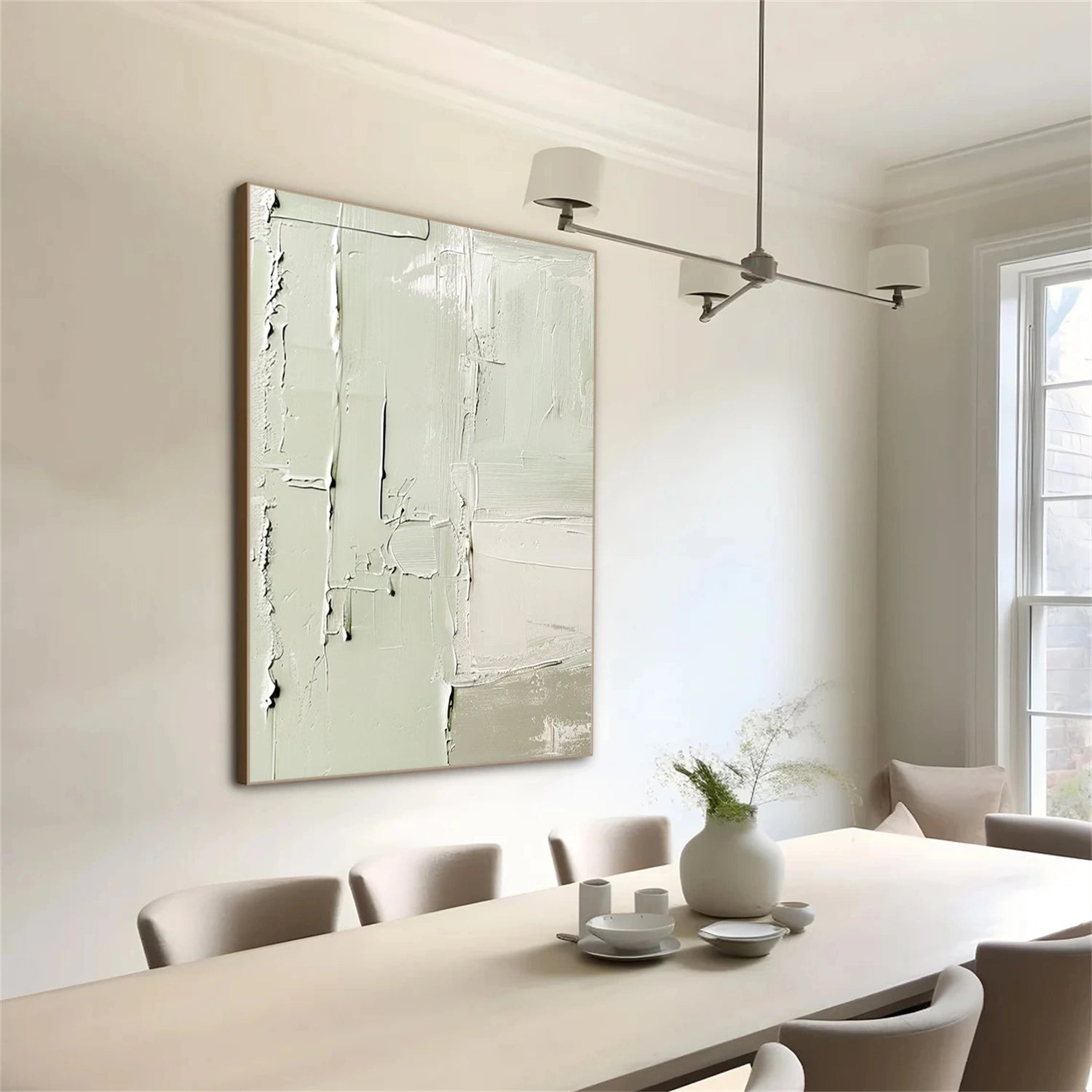 Green Abstract Textured Wall Art #AW120