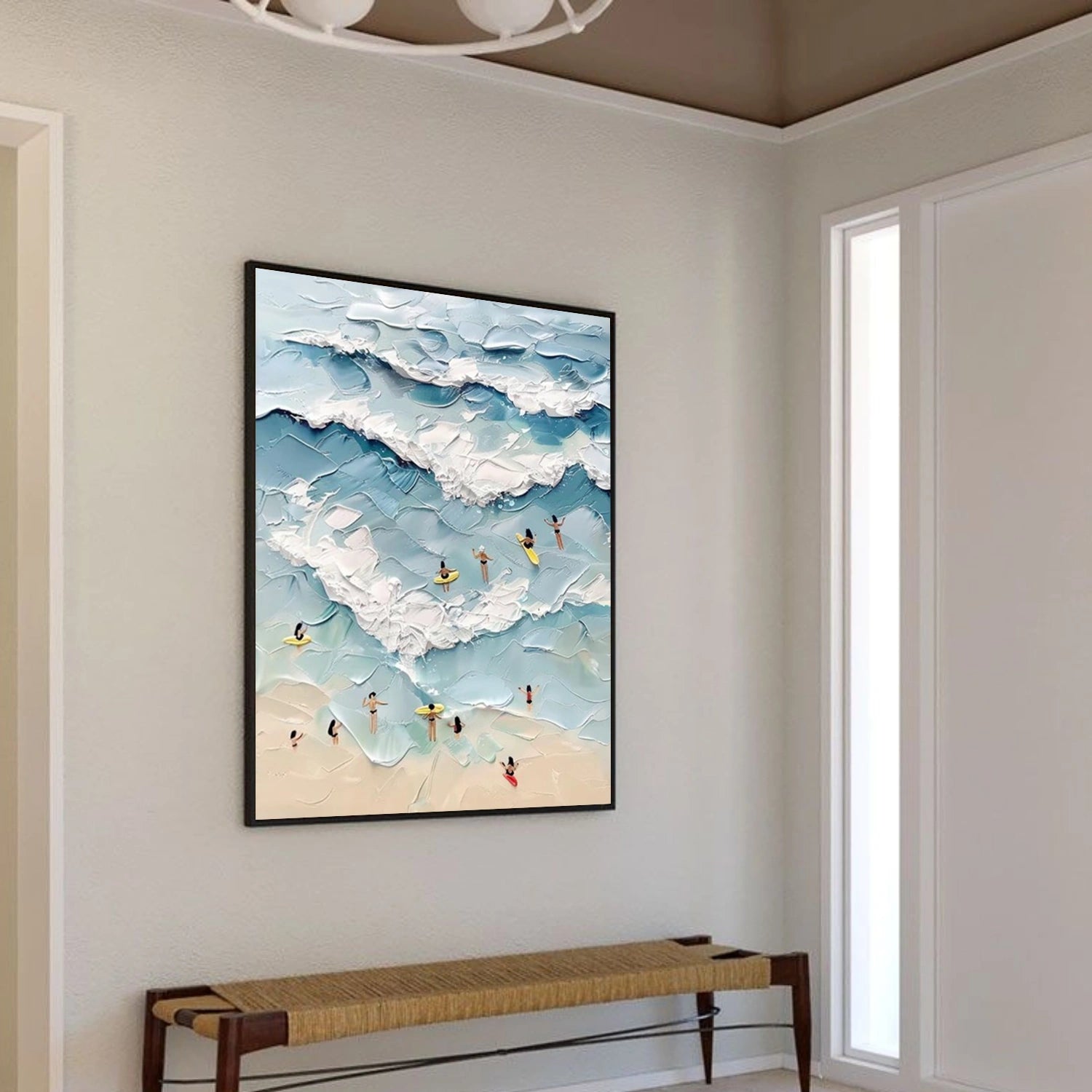 Surfing Sport Textured Wall Art #BA058