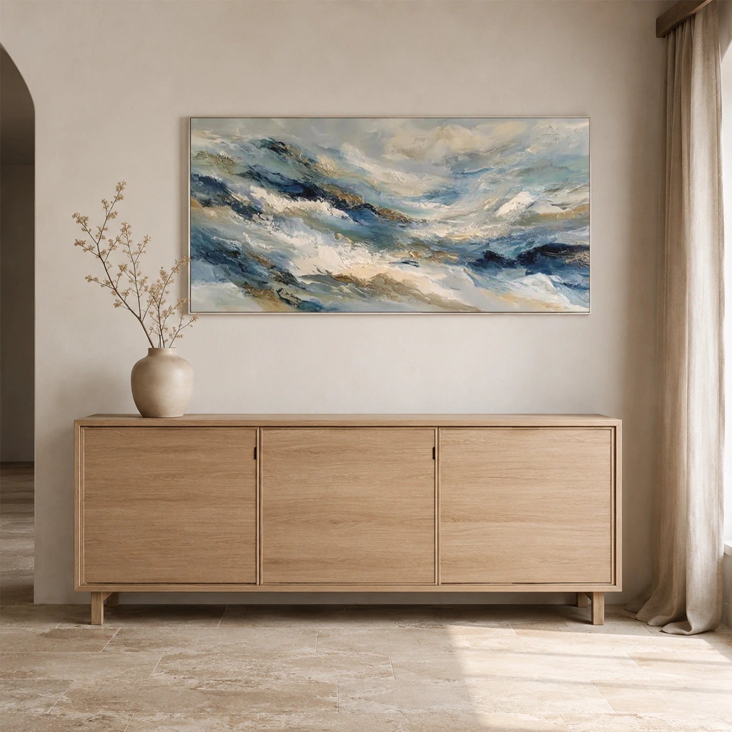 Sky And Ocean Abstract Wall Art #SO447