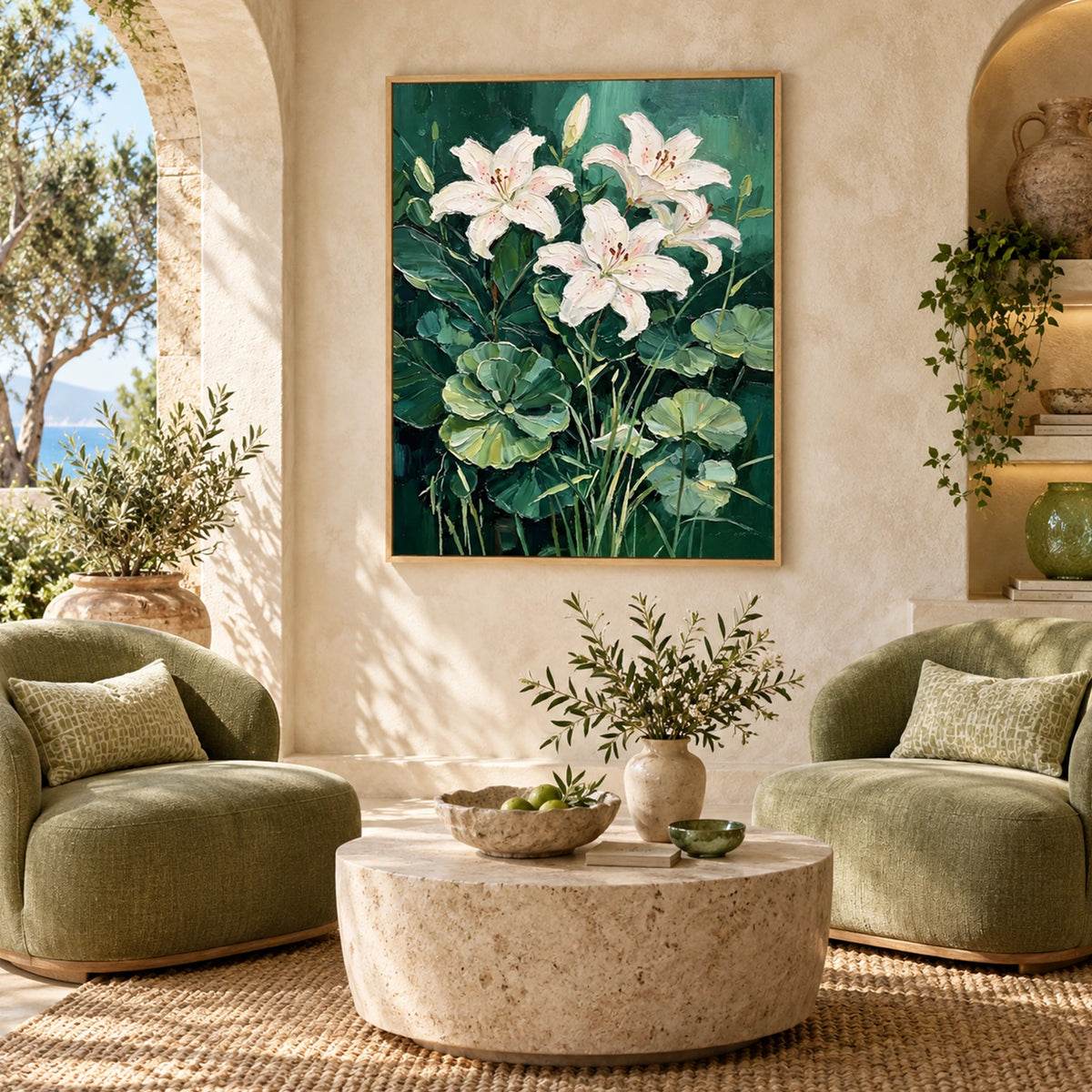 Tree And Flower Abstract Wall Art #TF229
