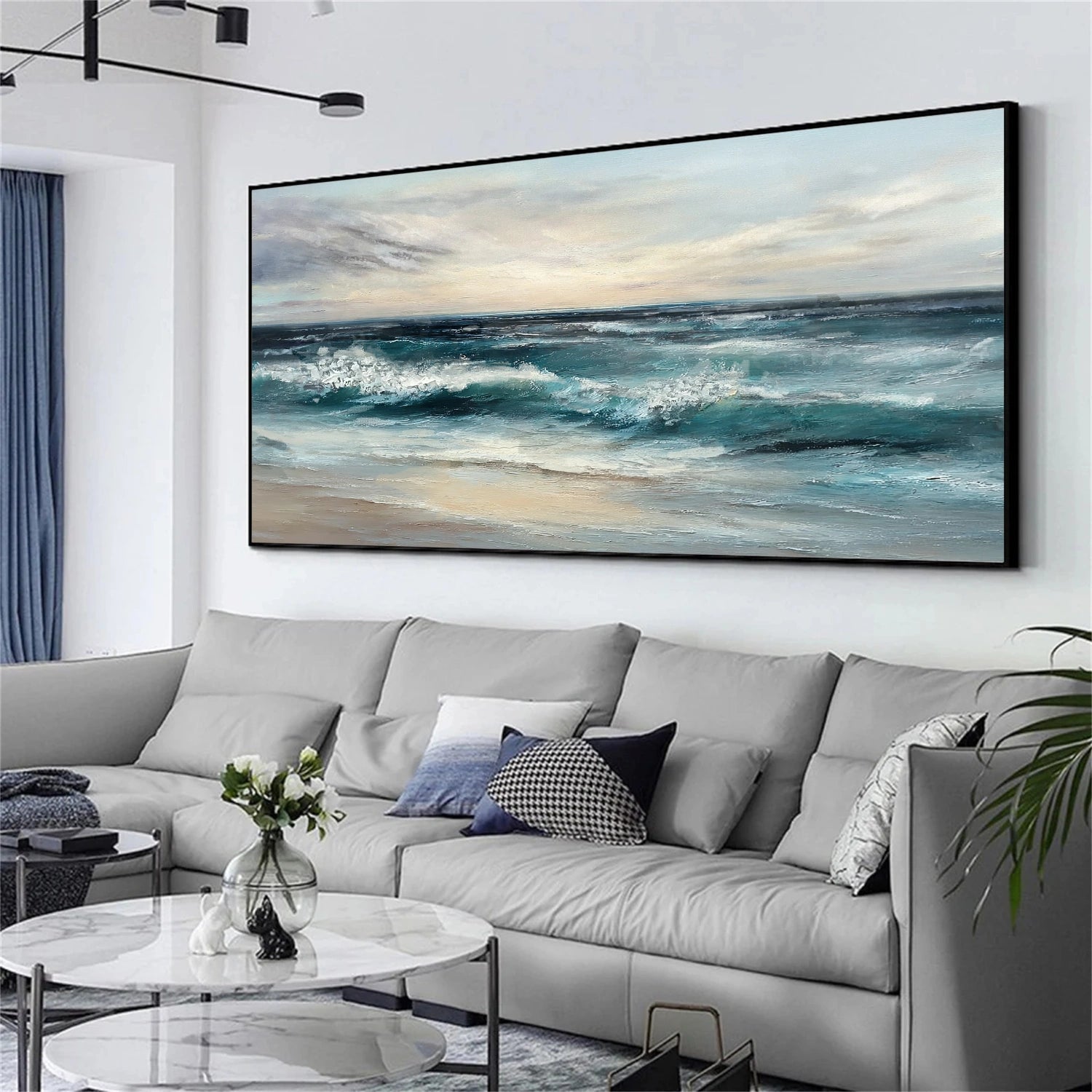 Sky And Ocean Abstract Wall Art #SO325