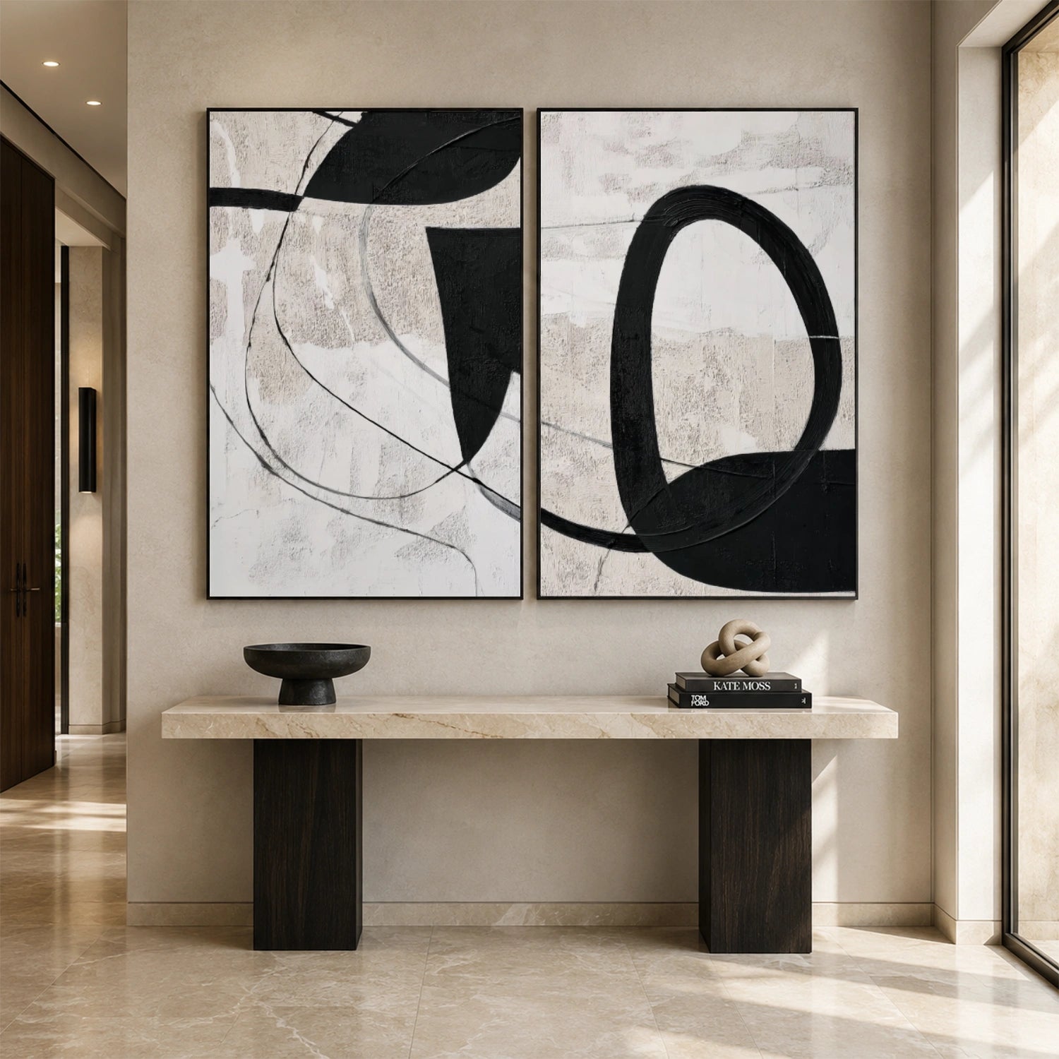 Wabi Sabi Abstract Canvas Art Set of 2 #WA270