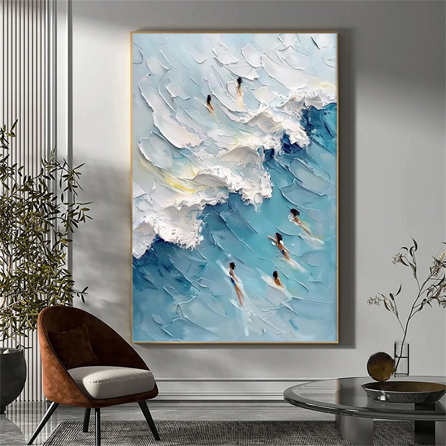Swimming Sport Textured Wall Art #BA004