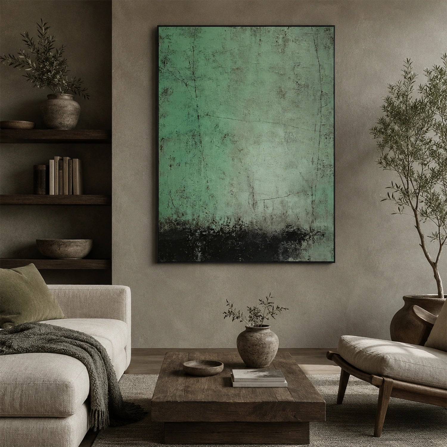 Wabi Sabi Abstract Canvas Art #WA269
