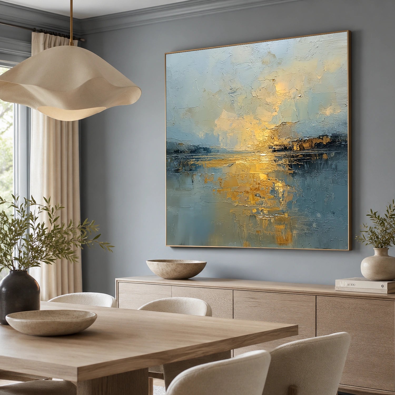 Sky And Ocean Abstract Wall Art #SO431