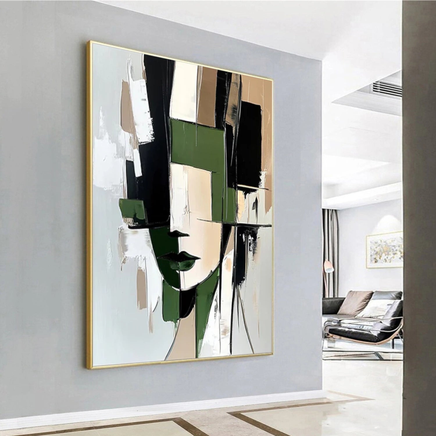 Abstract Portrait Textured Wall Art #WP008