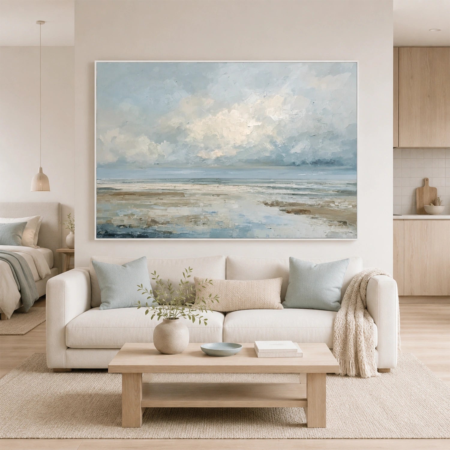 Sky And Ocean Abstract Wall Art #SO437