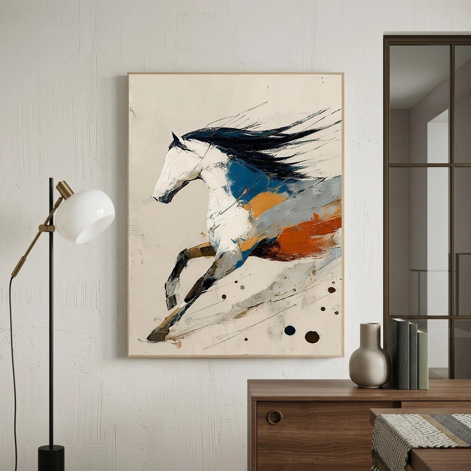 Abstract Animal Art Horse Wall Art #AT088