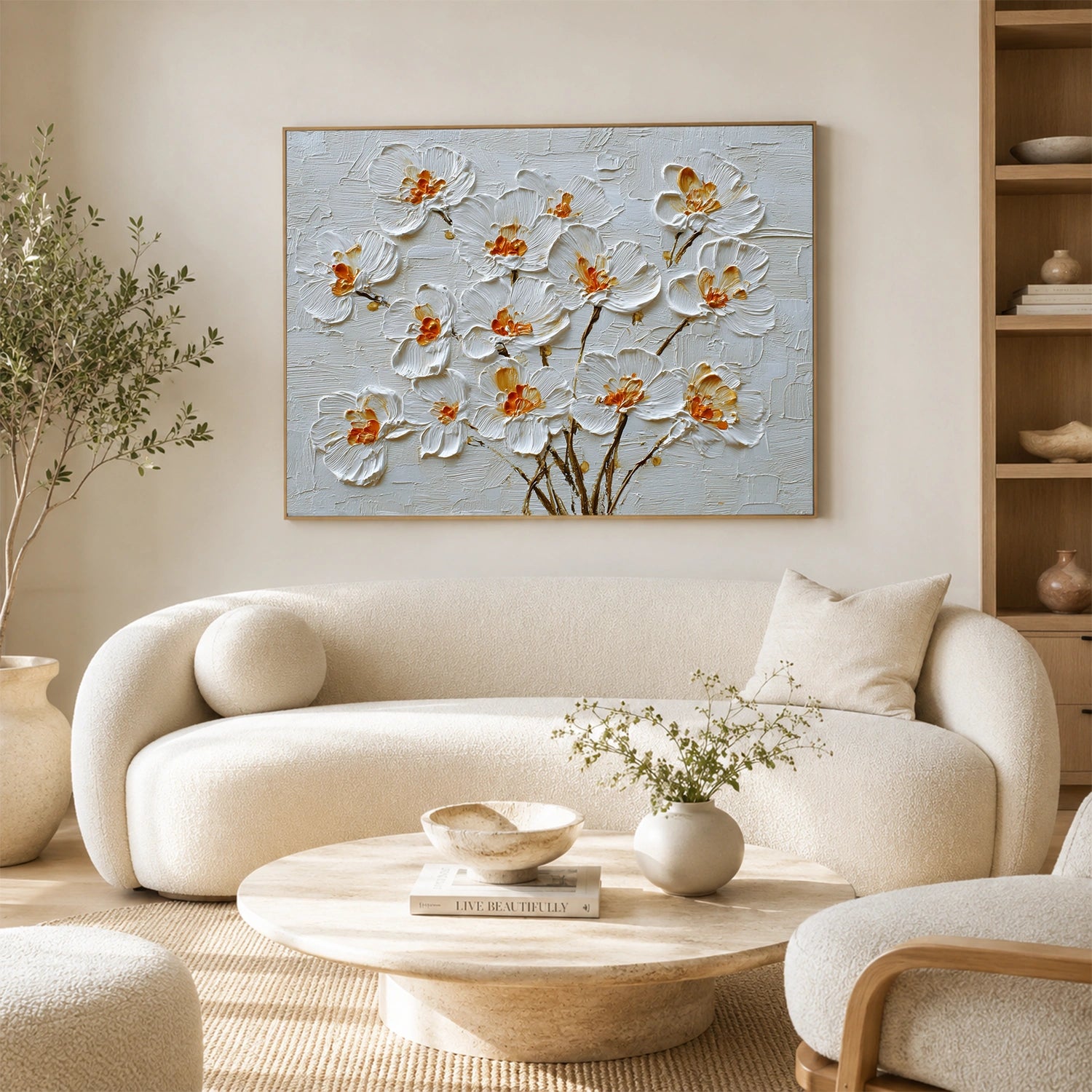 Flower Abstract Textured Wall Art #TF217
