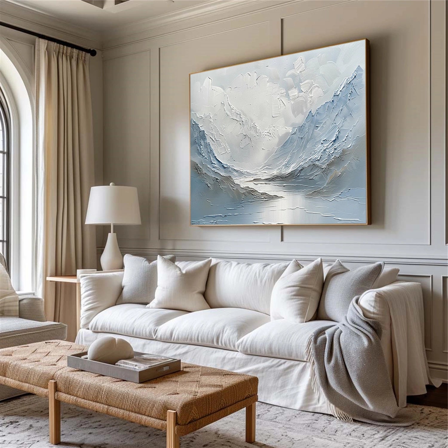 Abstract Mountain Textured Canvas Art #WT253