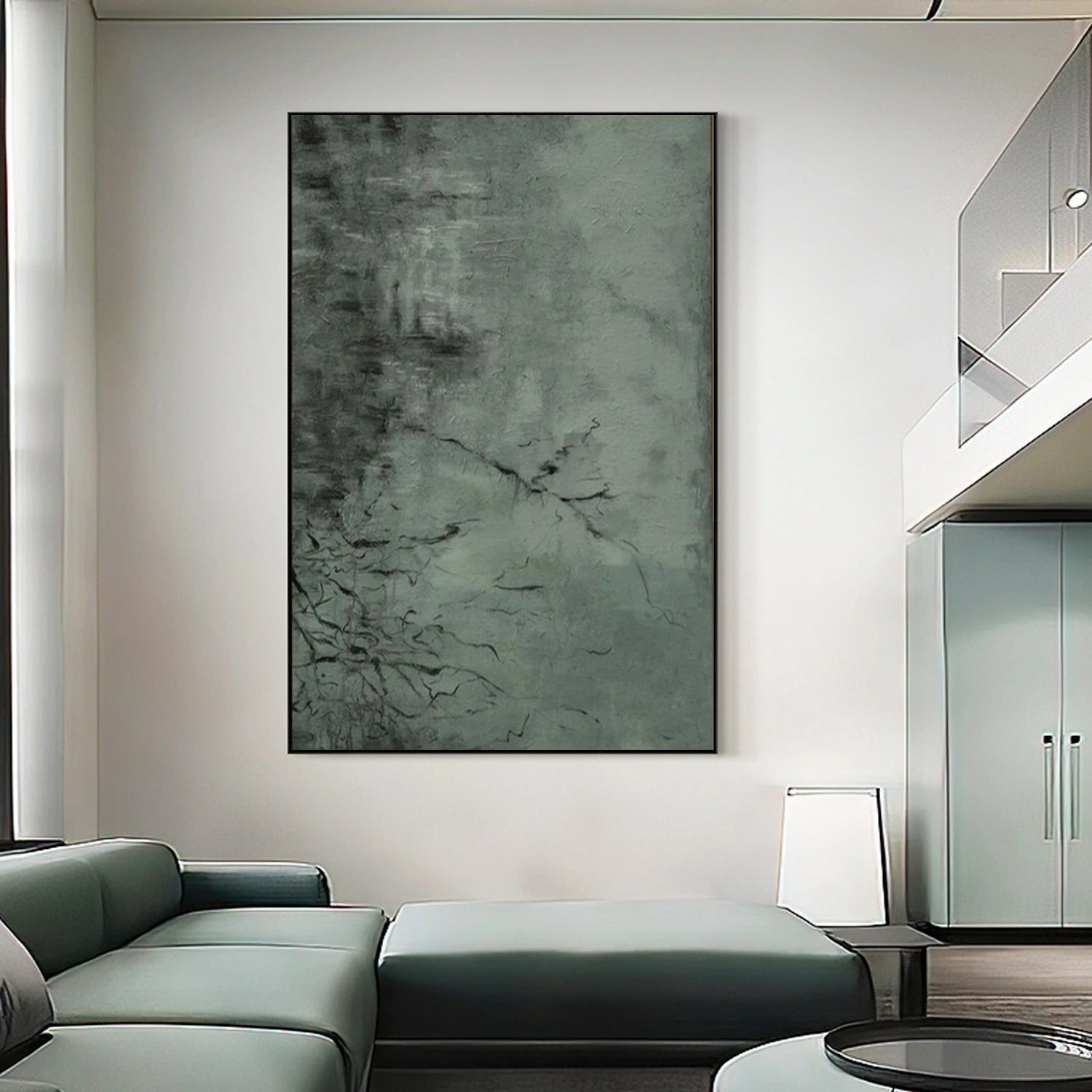 Green Abstract Wall Art #AW141