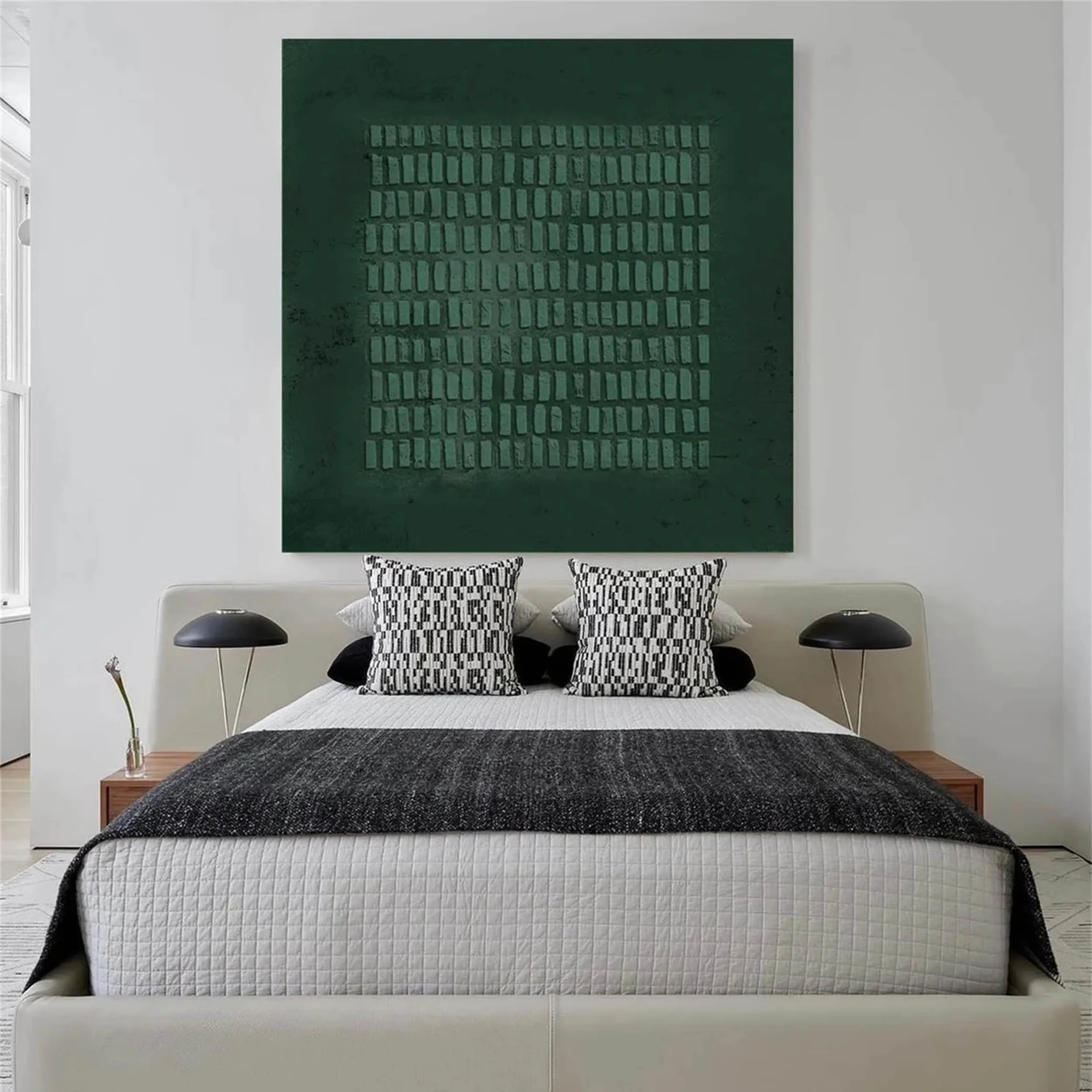 Green Textured Minimalist Wall Art #GT009