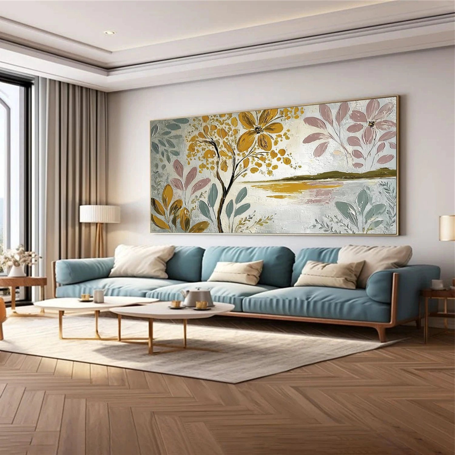 Tree And Flower Abstract Wall Art #TF198