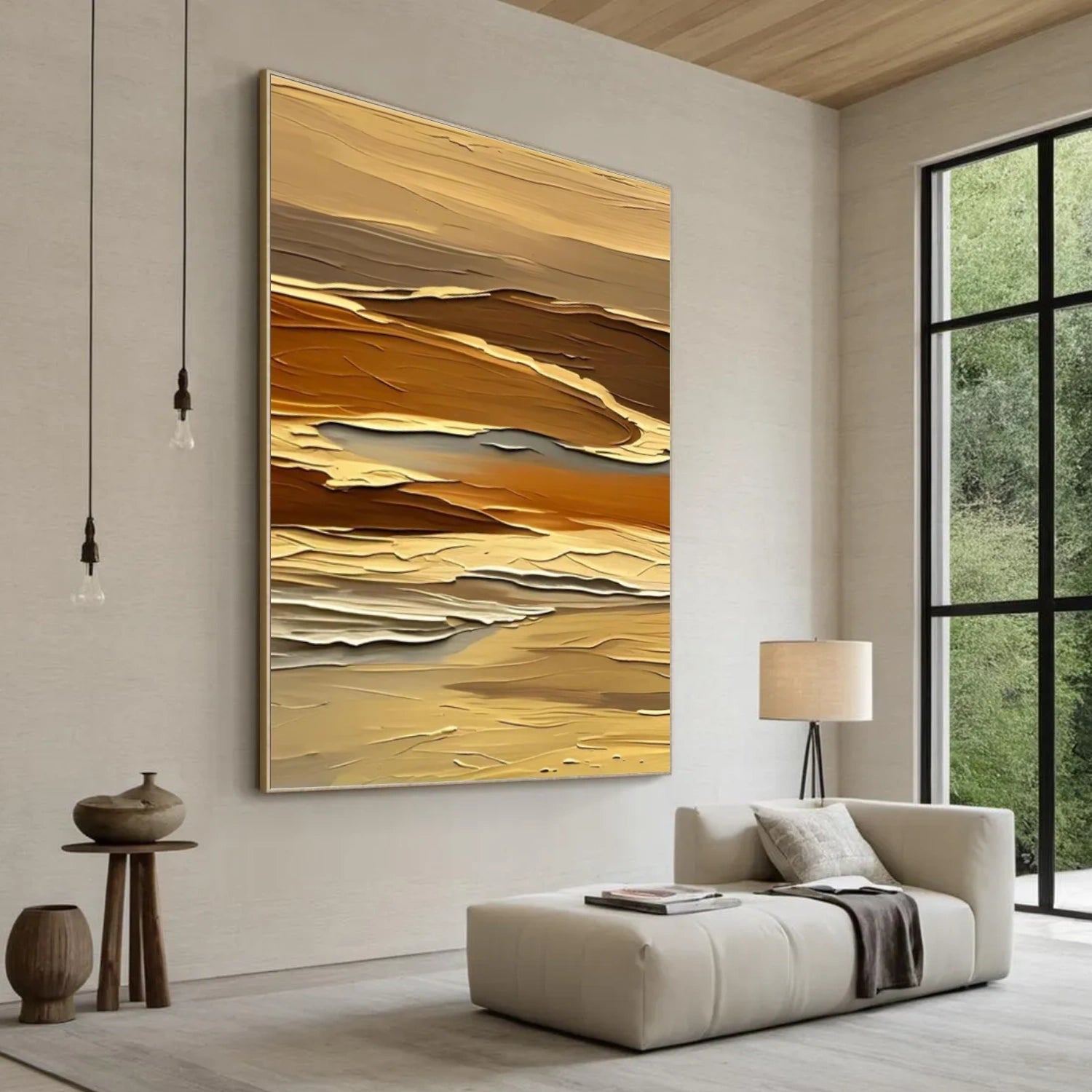 Abstract Mountain Textured Canvas Art #WT212