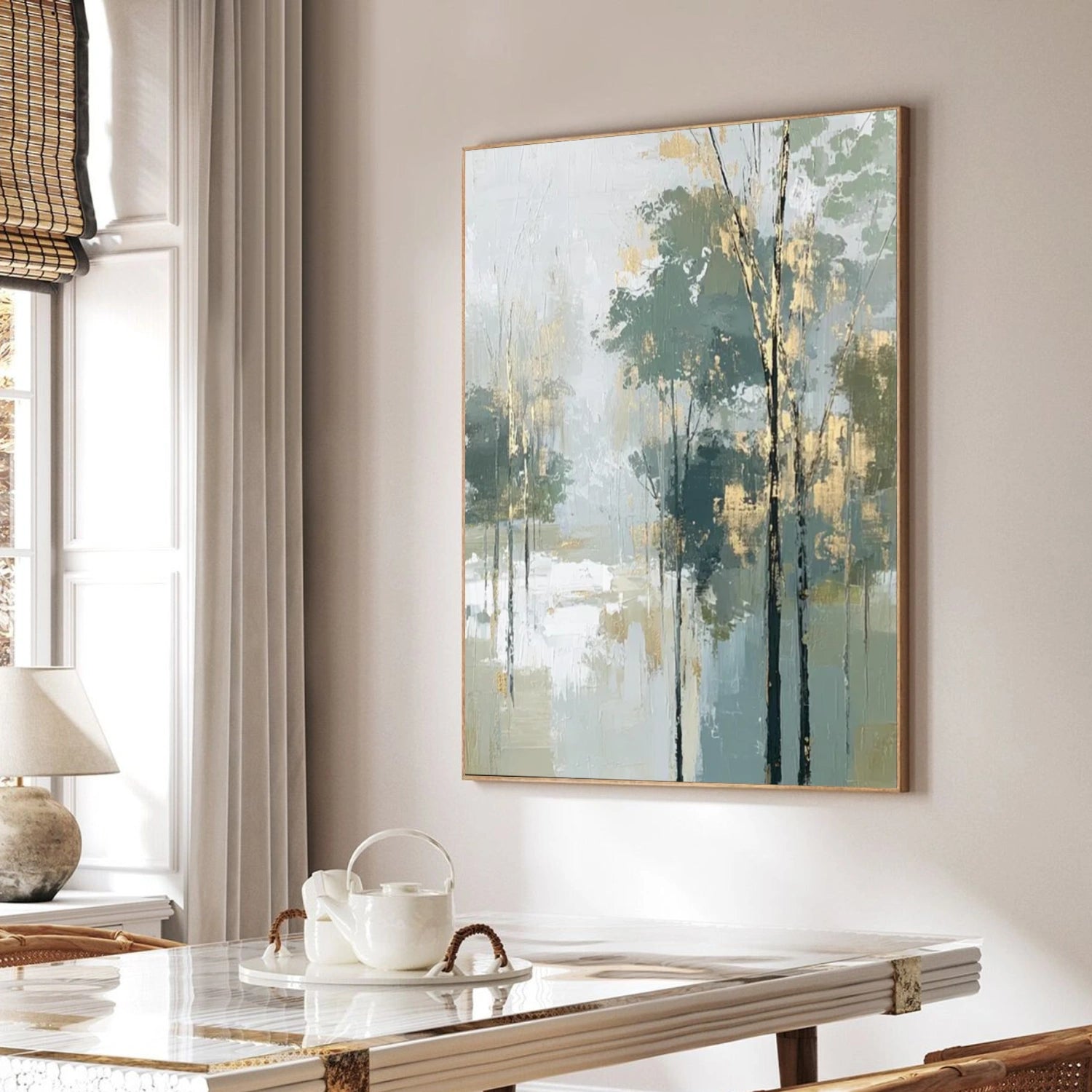 Tree And Flower Abstract Wall Art #TF140