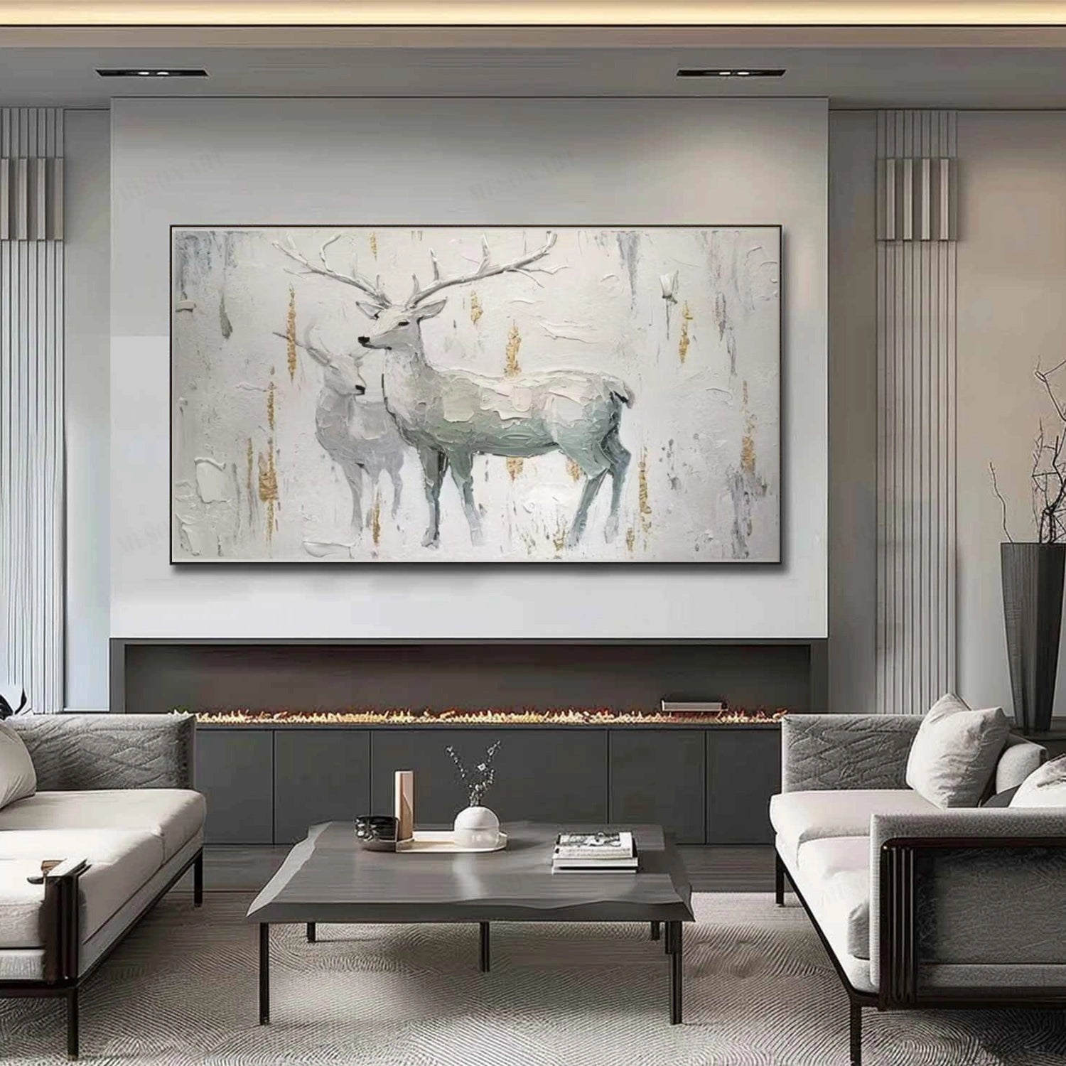 Abstract Animal Art Deer Wall Art #AT057