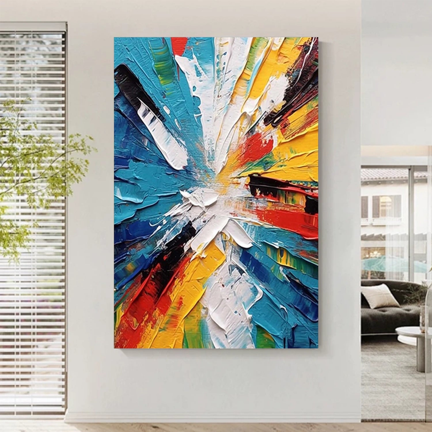 Colorful Abstract Textured Wall Art #AW144