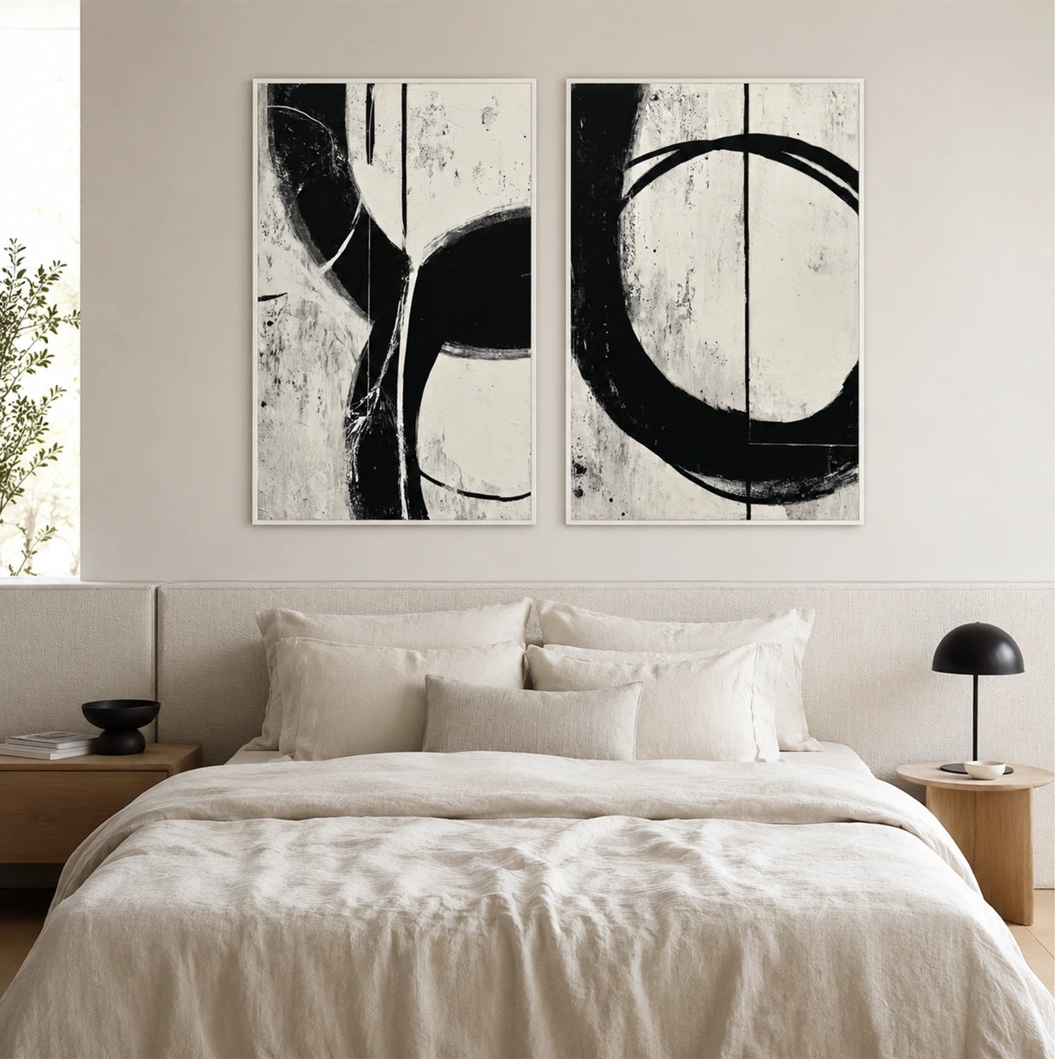 Wabi Sabi Abstract Canvas Art Set of 2 #WA271