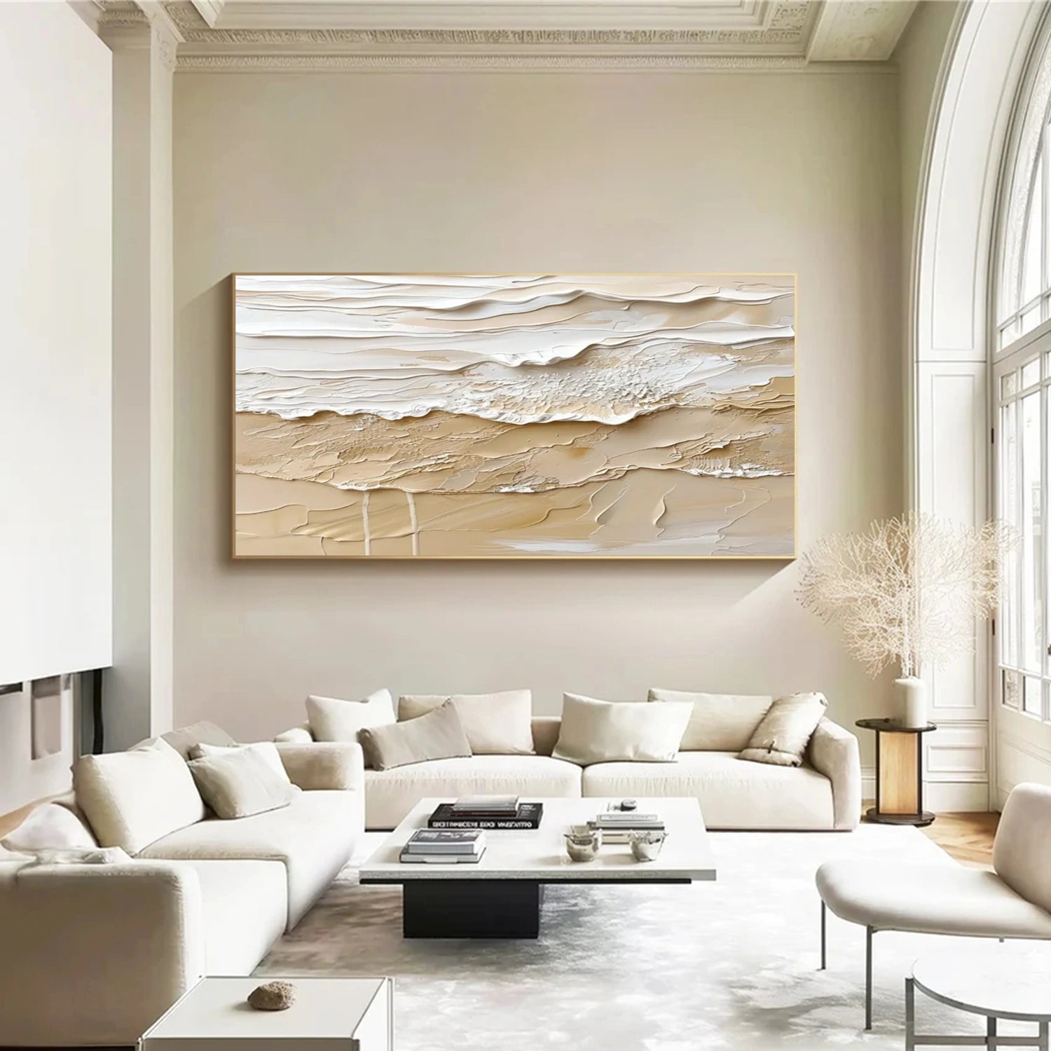 Sky And Ocean Abstract Textured Wall Art #SO314