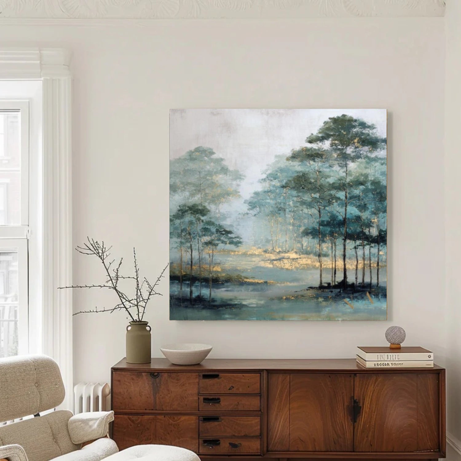 Tree And Flower Abstract Wall Art #TF137