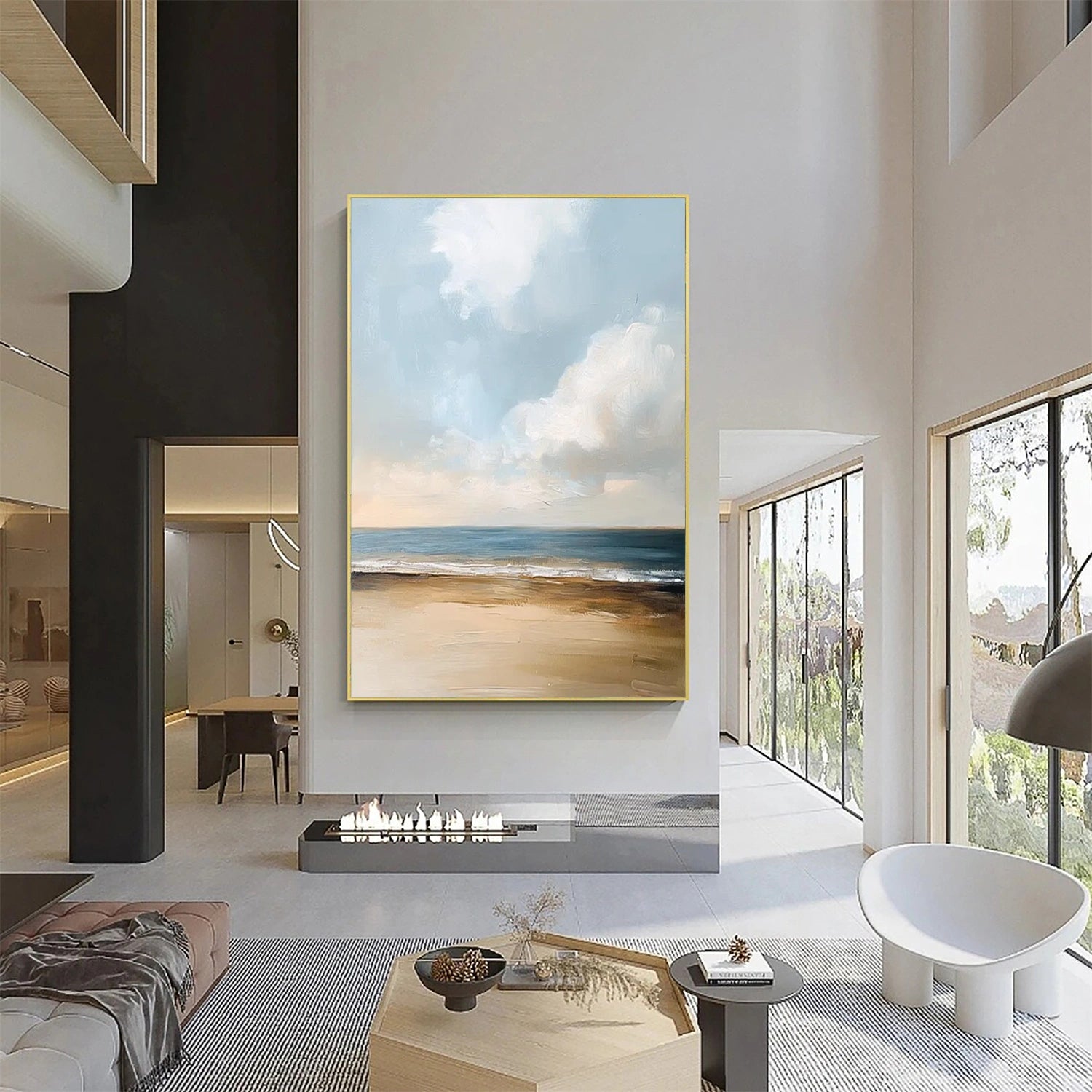 Sky And Ocean Abstract Wall Art #SO305