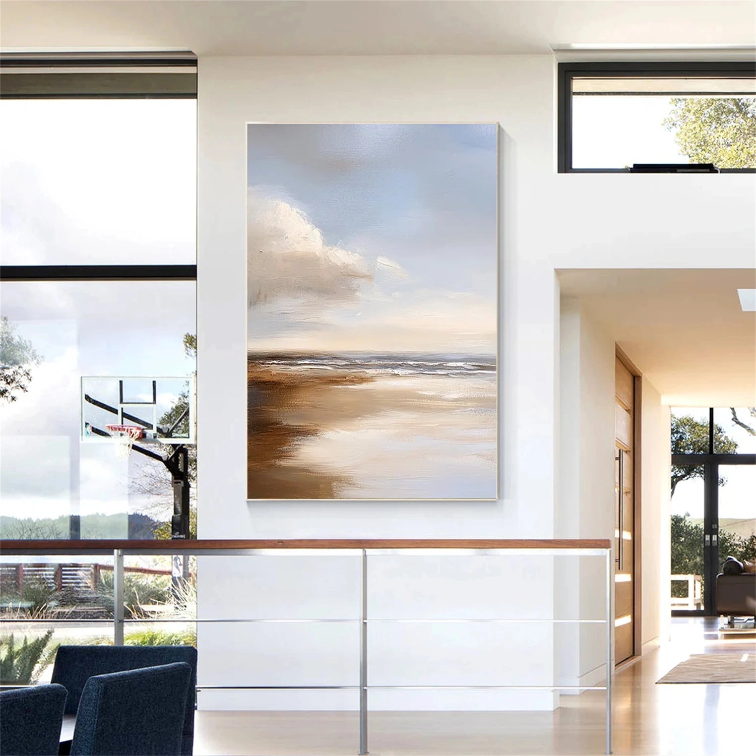 Sky And Ocean Abstract Wall Art #SO308