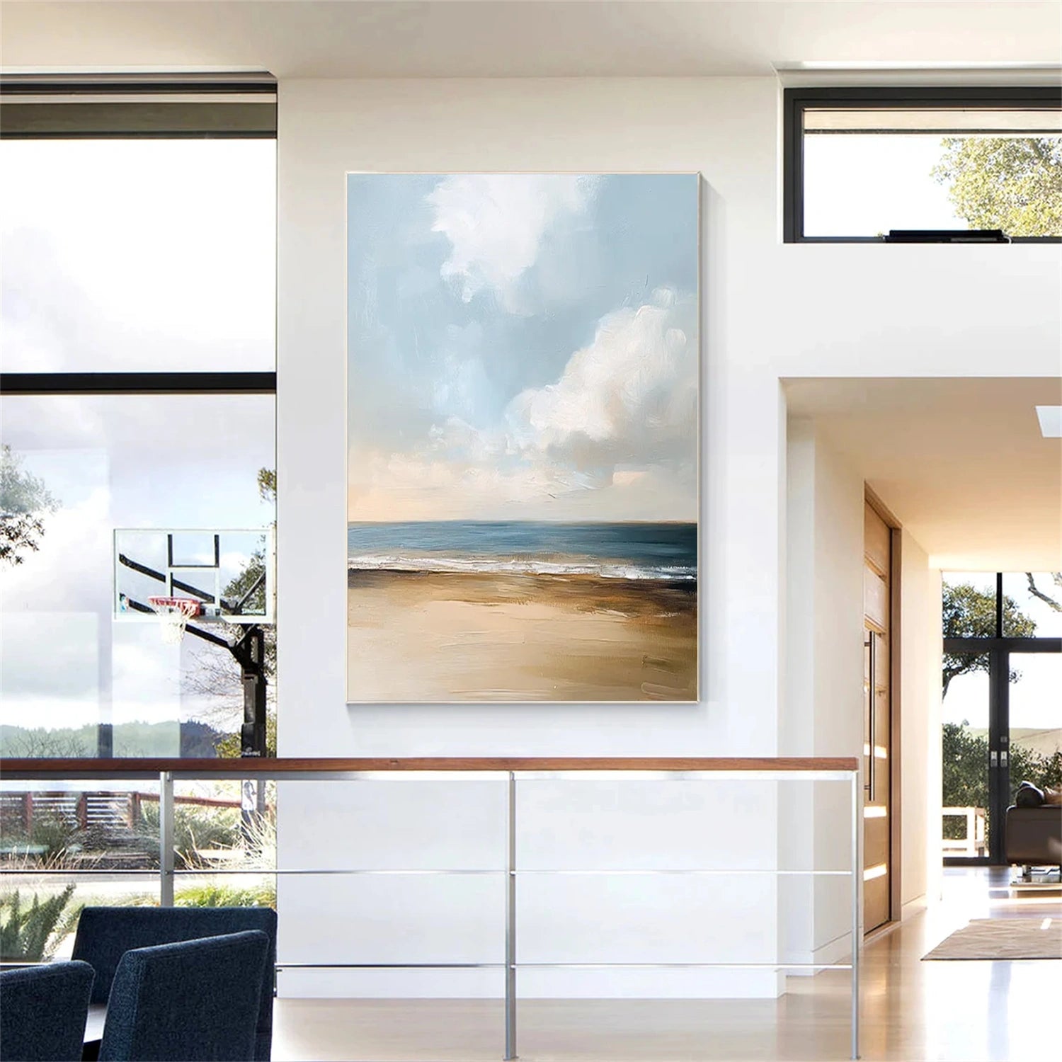 Sky And Ocean Abstract Wall Art #SO305