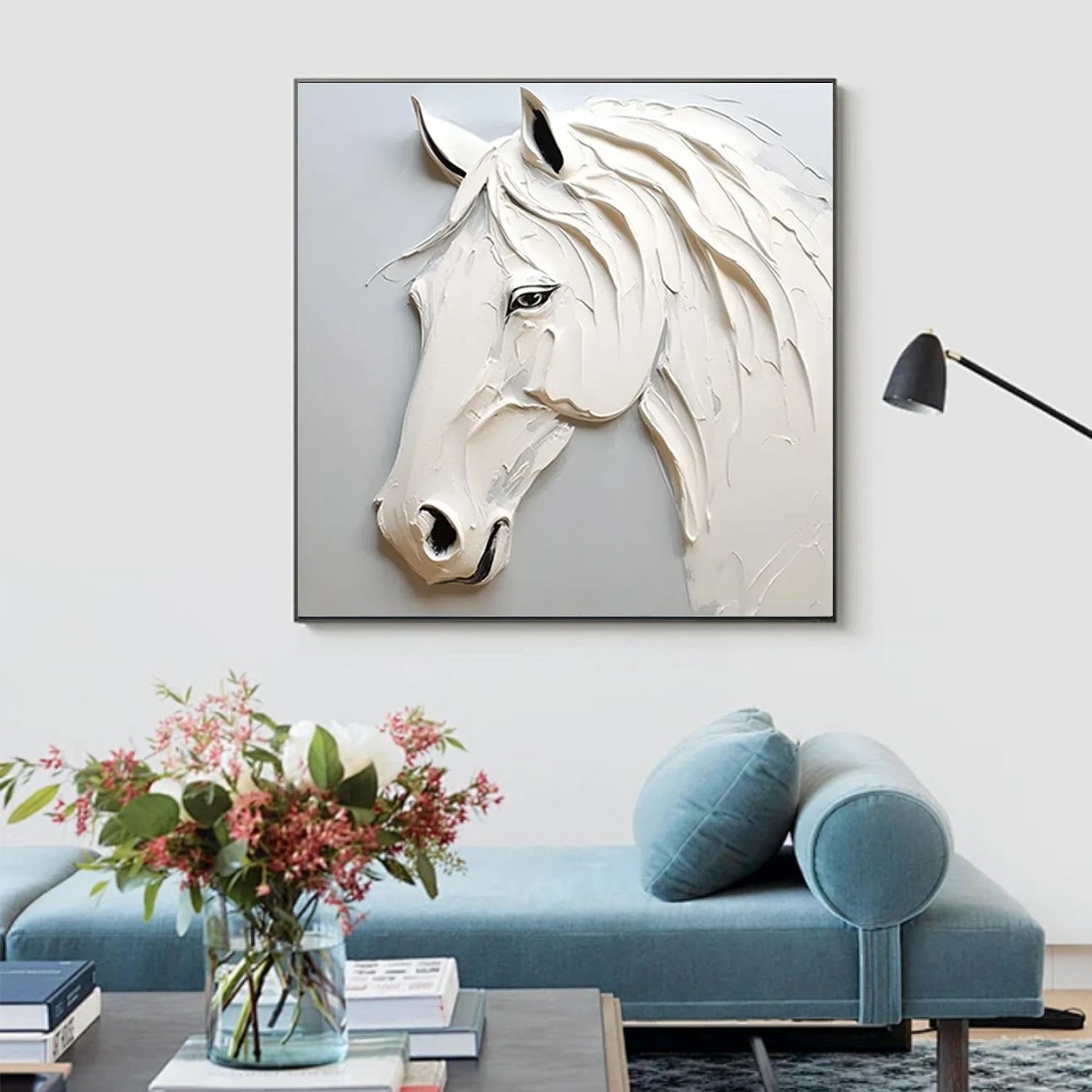 Abstract Animal Art Horse Textured Wall Art #AT030