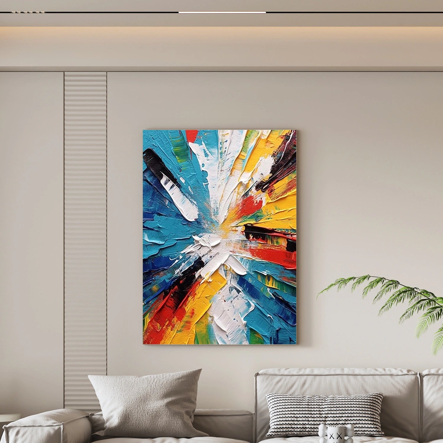 Colorful Abstract Textured Wall Art #AW144