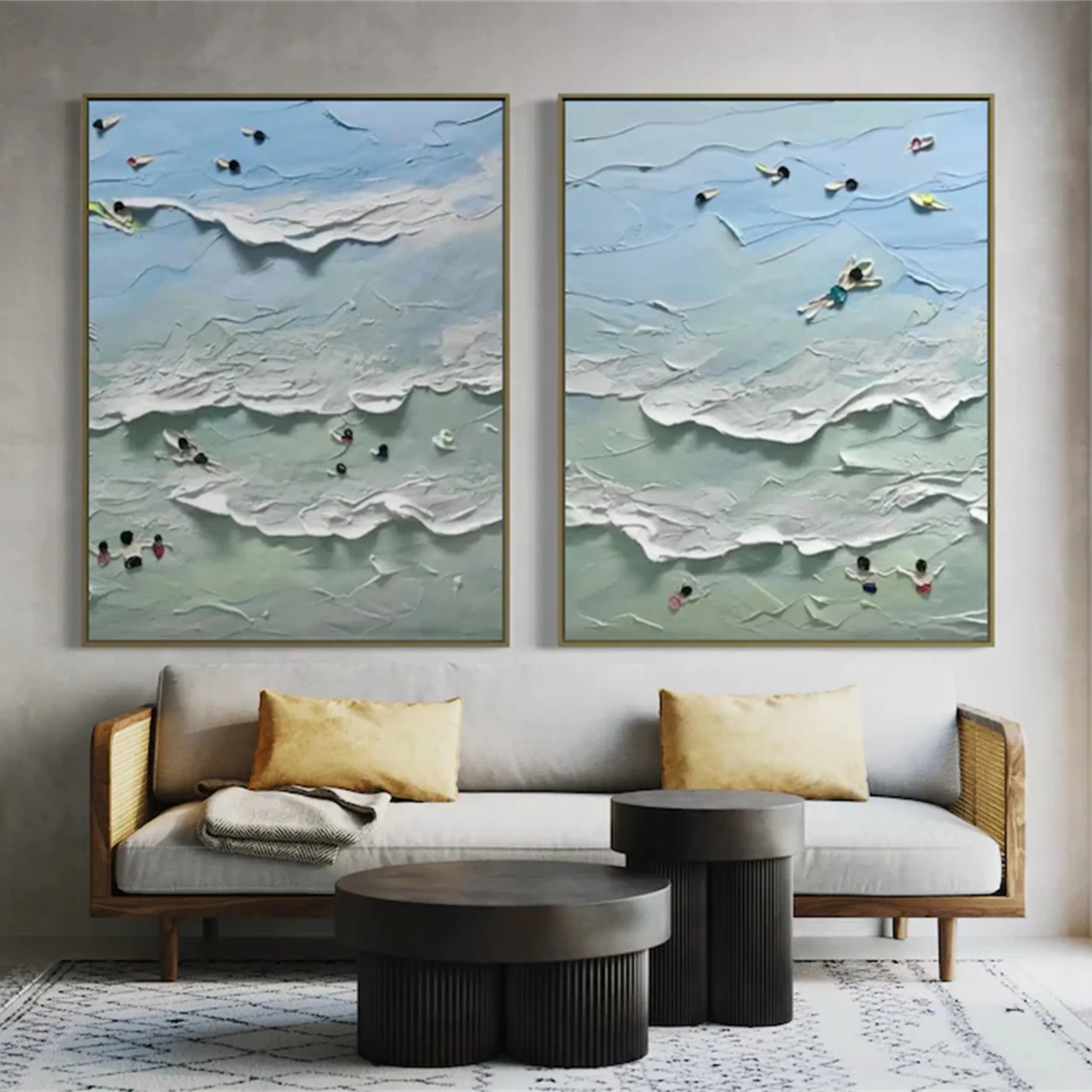 Sky And Ocean Painting Set of 2 #SO133