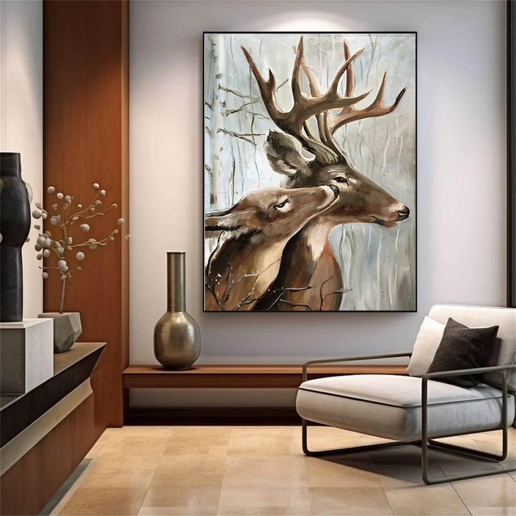 Abstract Animal Art Rangifer tarandus Wall Art #AT039